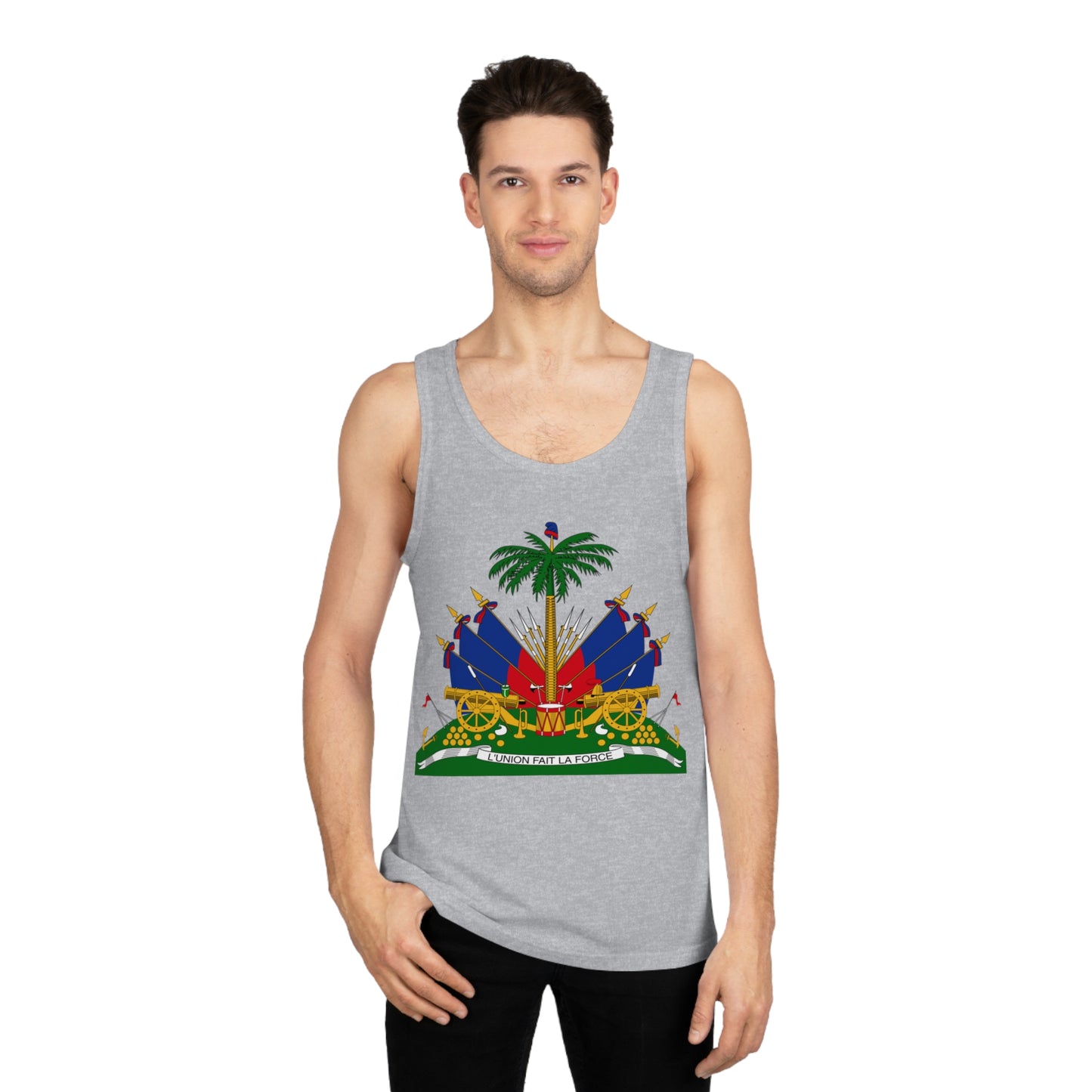 Haiti Coat of Arms Tank Top - Haitian Flag Design - Perfect for Summer Celebrations