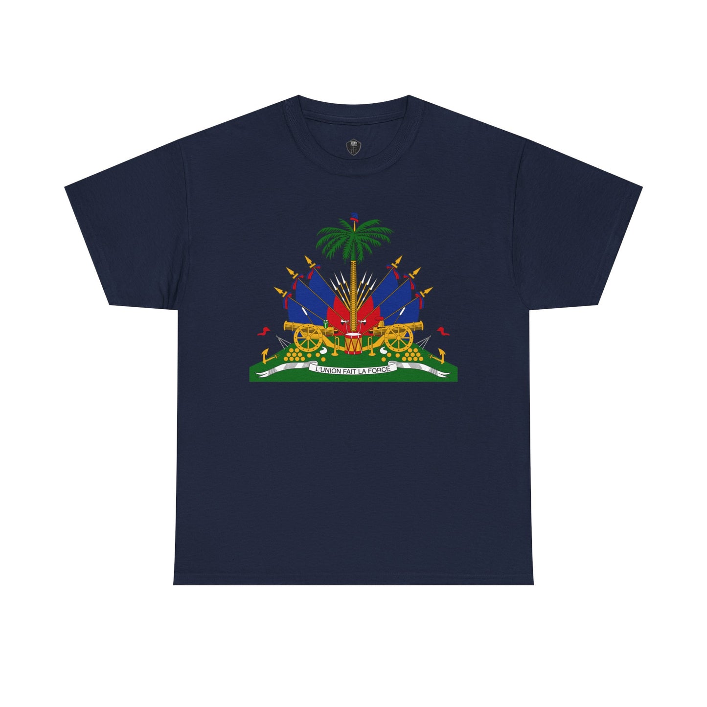 Haiti Coat of Arms Cotton Tee - Haitian Flag Design, Gifts for Heritage Lovers, Casual Wear, Unisex Tee