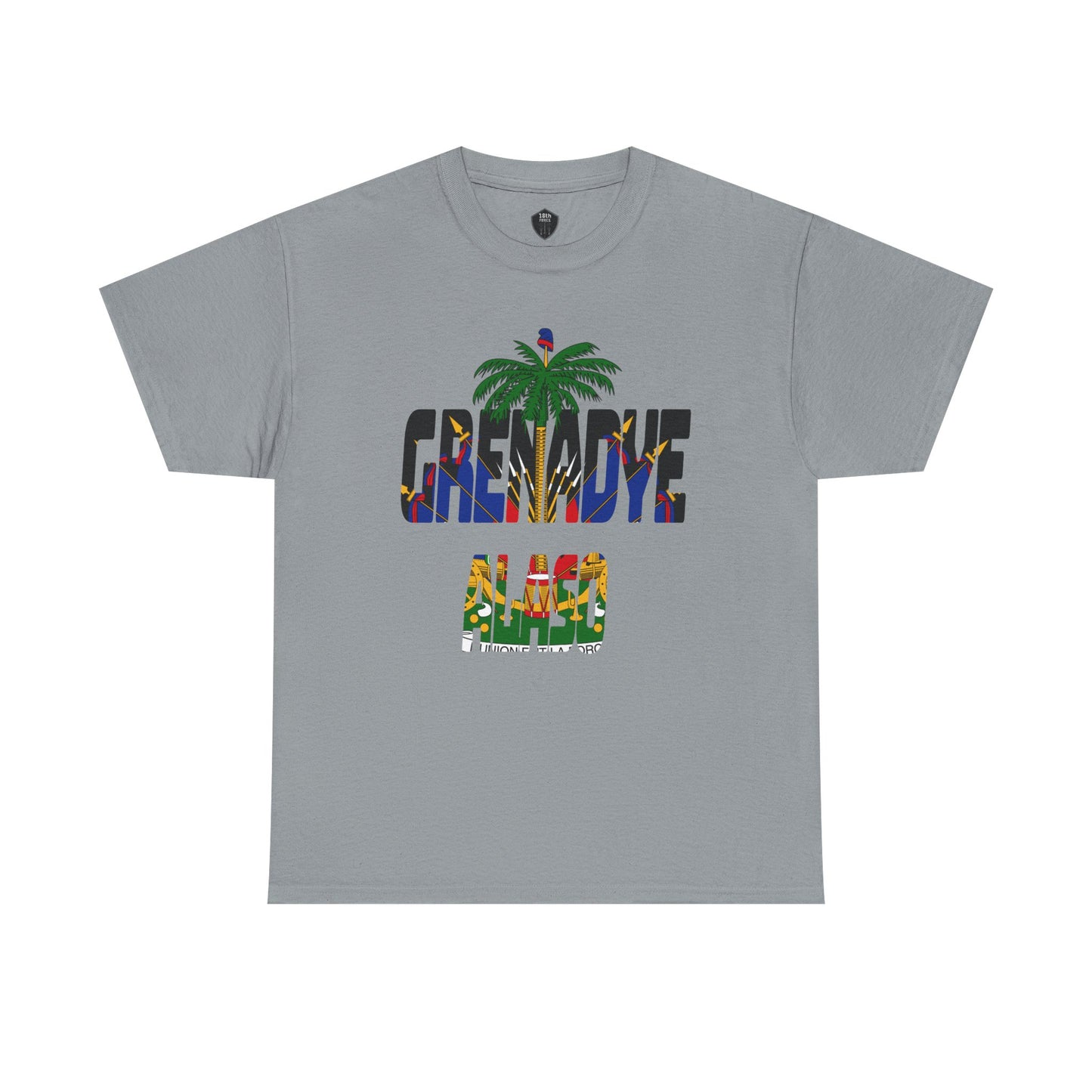 "Grenadye Alaso" Haitian Flag Emblem Print Graphic Tee, Casual Summer Shirt, Unisex T-Shirt, Beach Wear, Vacation Essentials