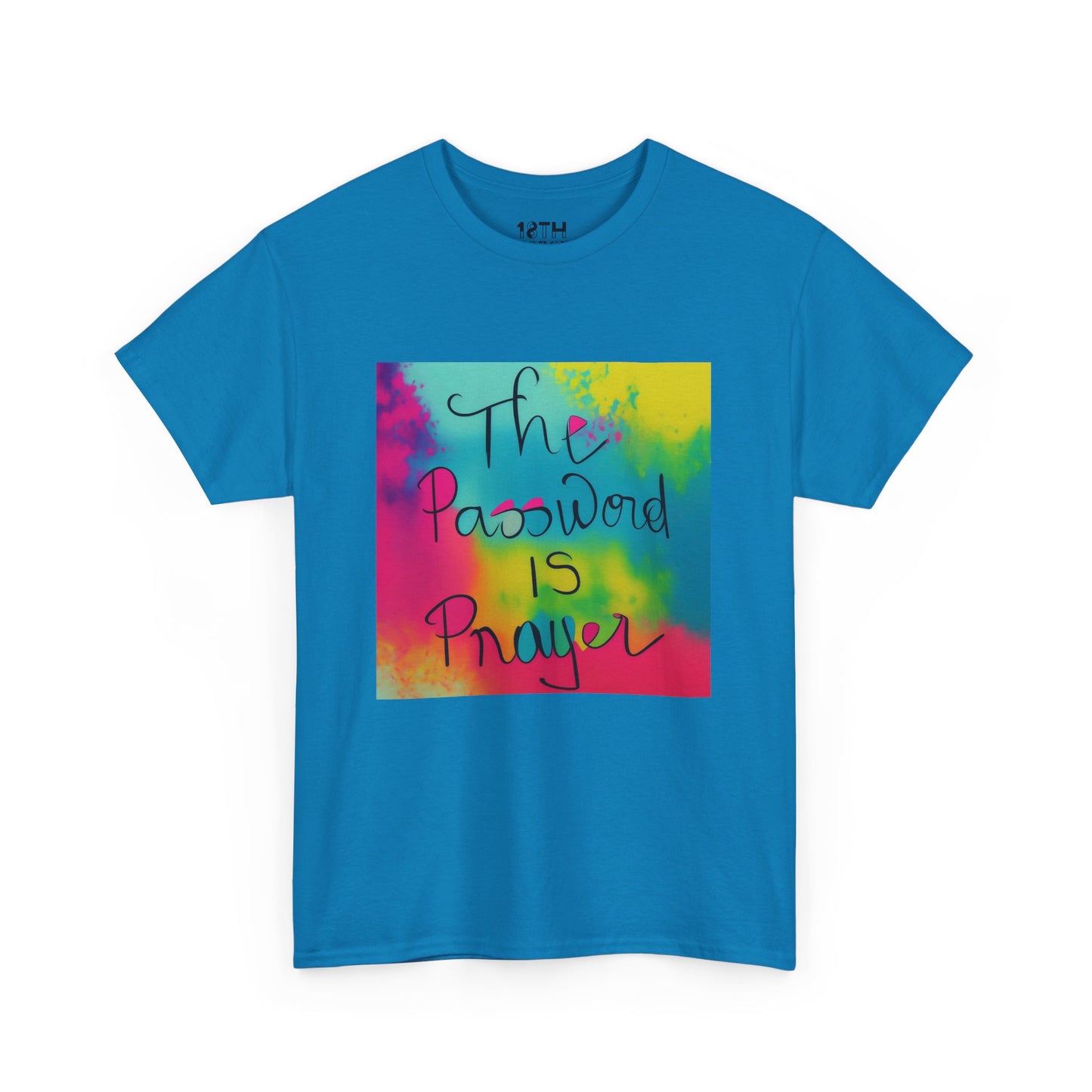 The Password is Prayer Unisex Heavy Cotton Tee | Vibrant Inspirational T-Shirt for Daily Motivation