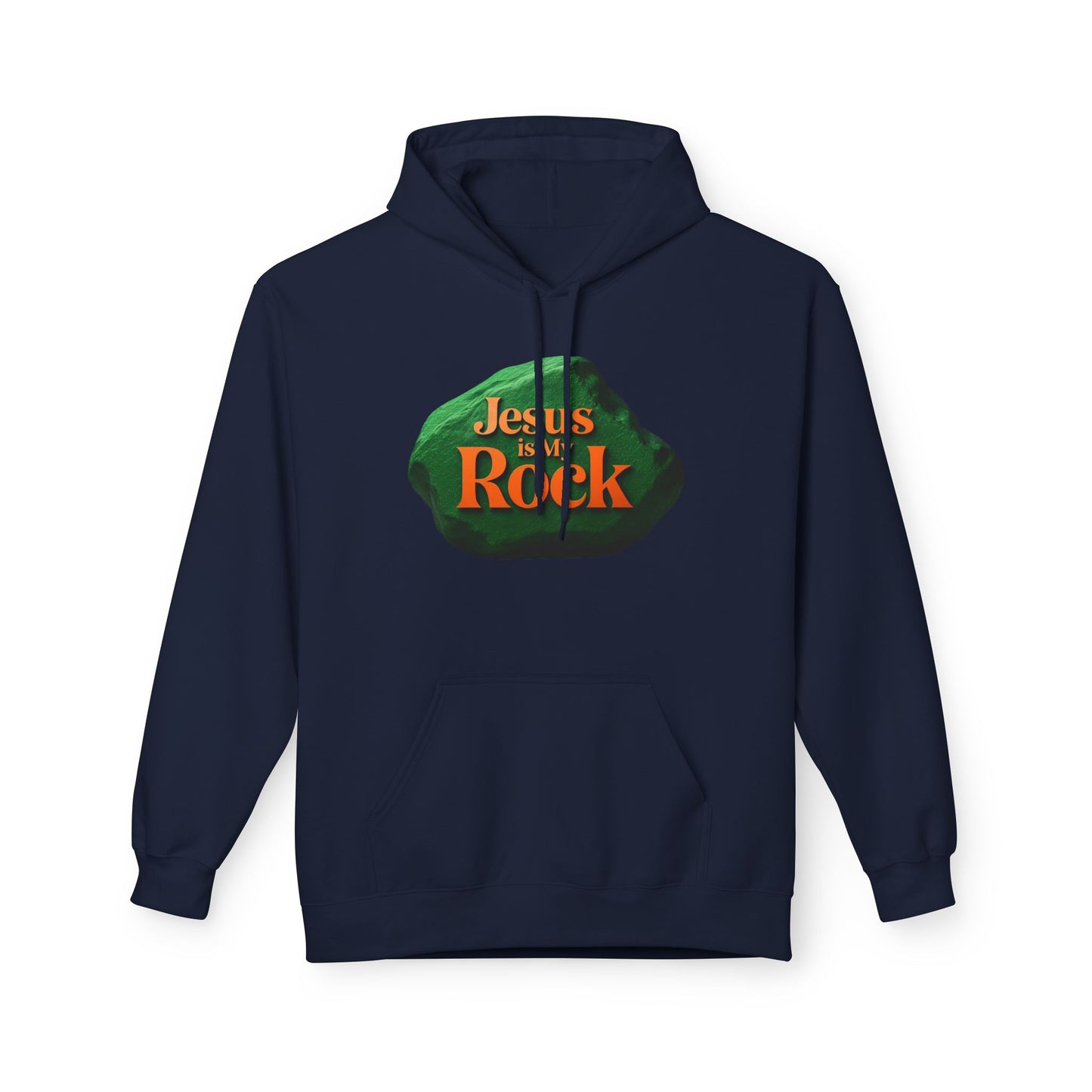 Jesus is My Rock Unisex Fleece Hoodie - Inspirational Comfort for All