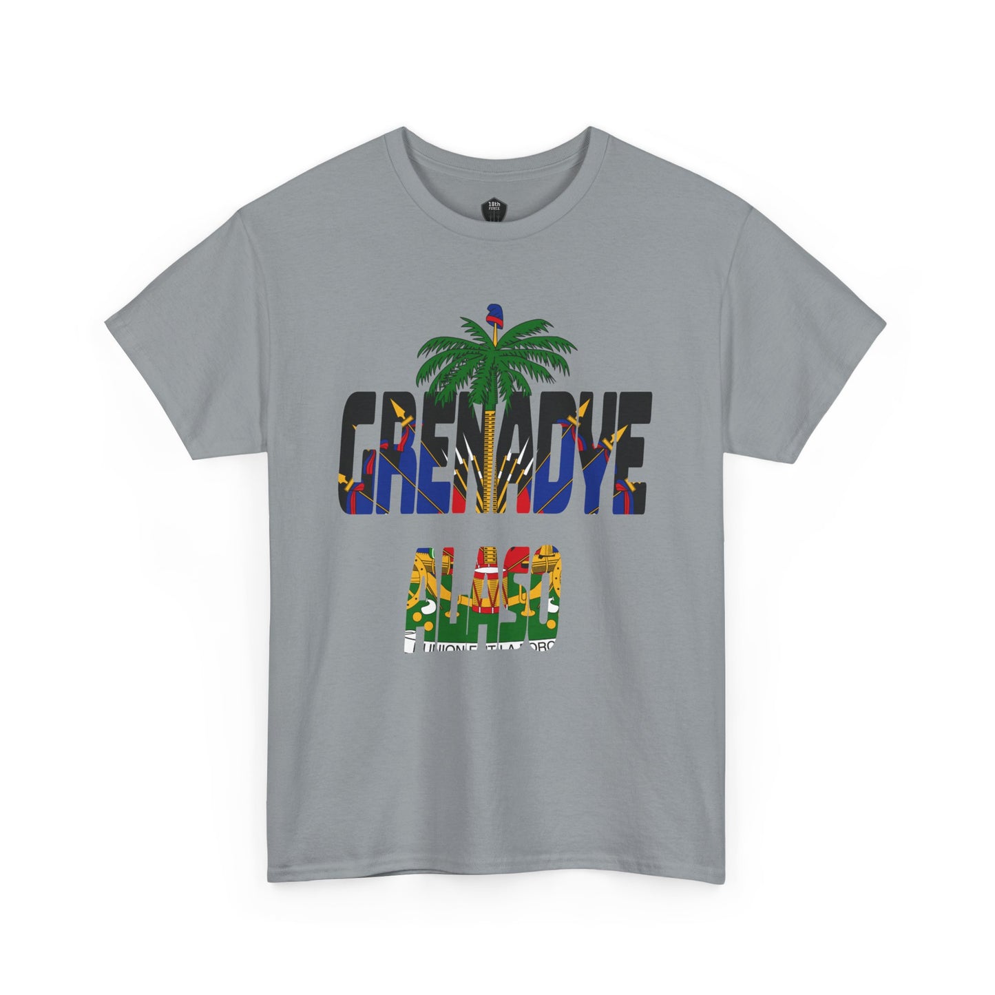 "Grenadye Alaso" Haitian Flag Emblem Print Graphic Tee, Casual Summer Shirt, Unisex T-Shirt, Beach Wear, Vacation Essentials