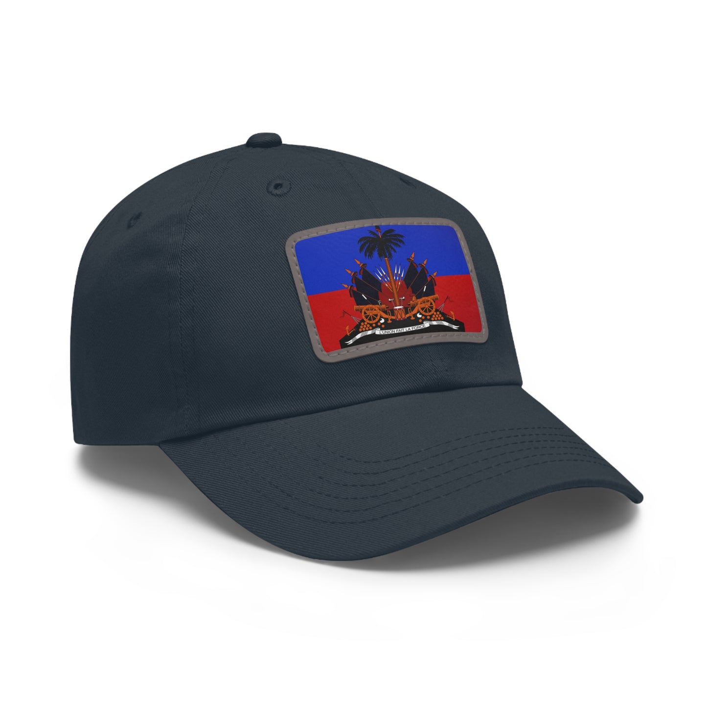 Haitian Flag Dad Hat with Leather Patch - Casual Style for Everyday Wear