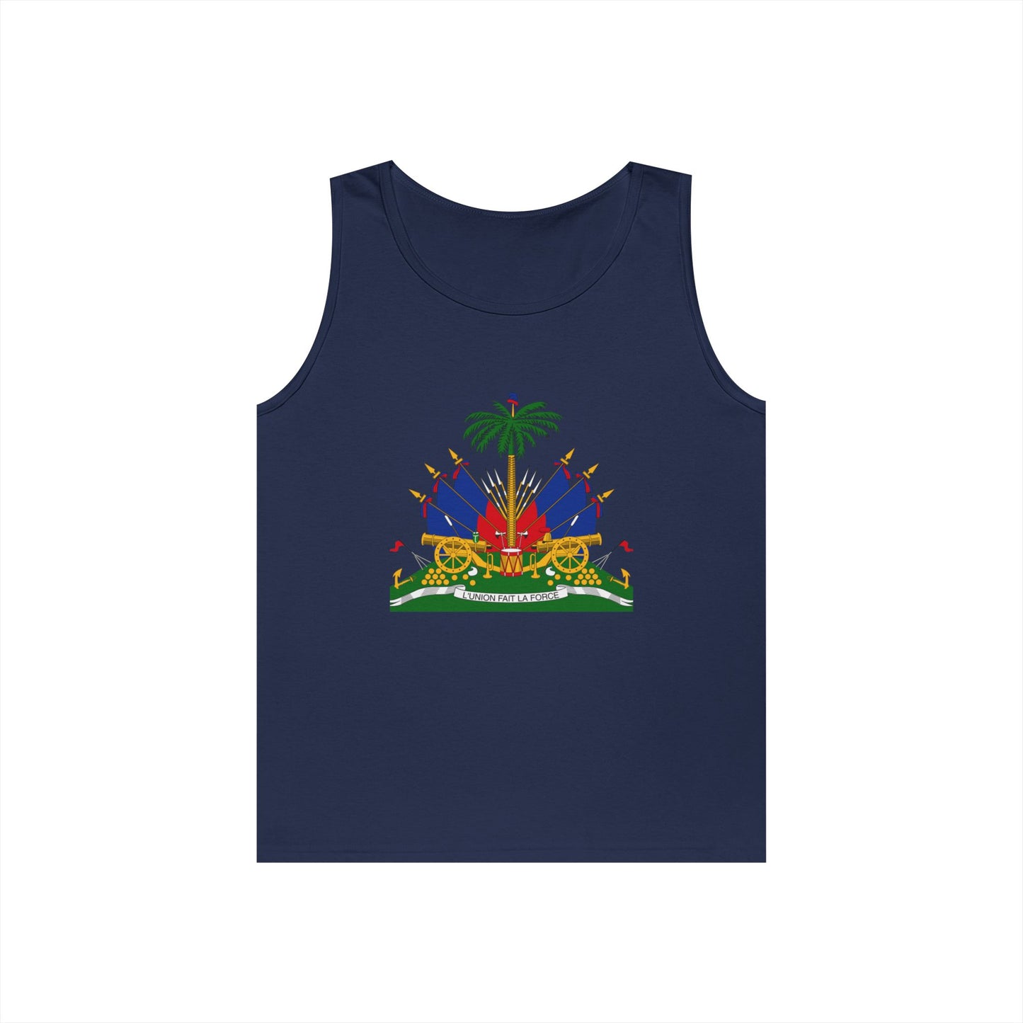 Haitian Pride Tank Top - Unisex Heavy Cotton, Beachwear, Summer Style, Festival Shirt, Gift for Him/Her, Cultural Apparel