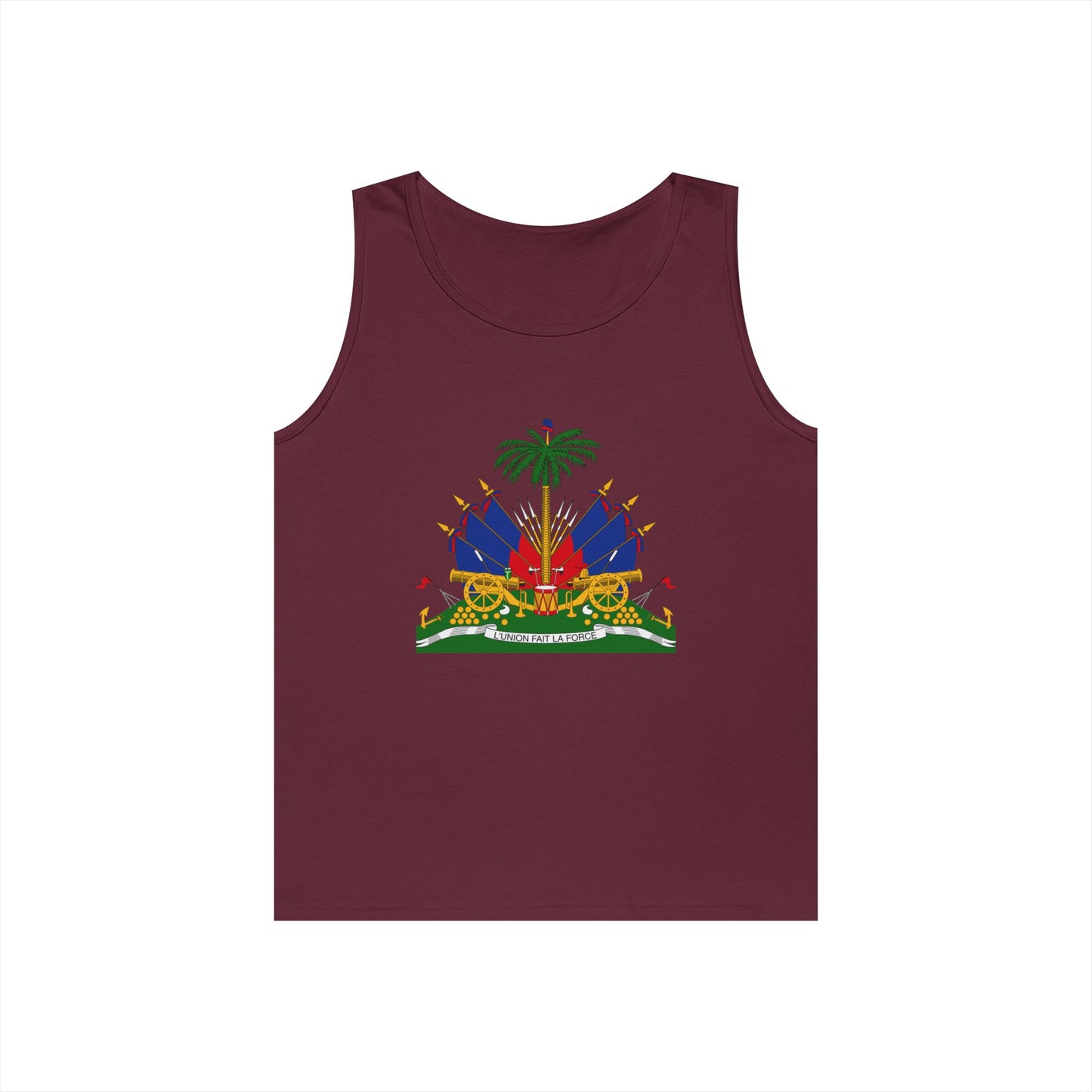 Haitian Pride Tank Top - Unisex Heavy Cotton, Beachwear, Summer Style, Festival Shirt, Gift for Him/Her, Cultural Apparel