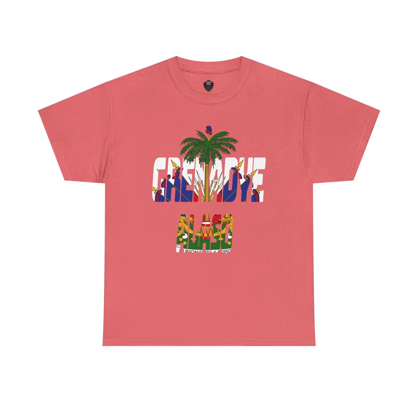 "Grenadye Alaso" Haitian Flag Emblem Print Graphic Tee, Casual Summer Shirt, Unisex T-Shirt, Beach Wear, Vacation Essentials