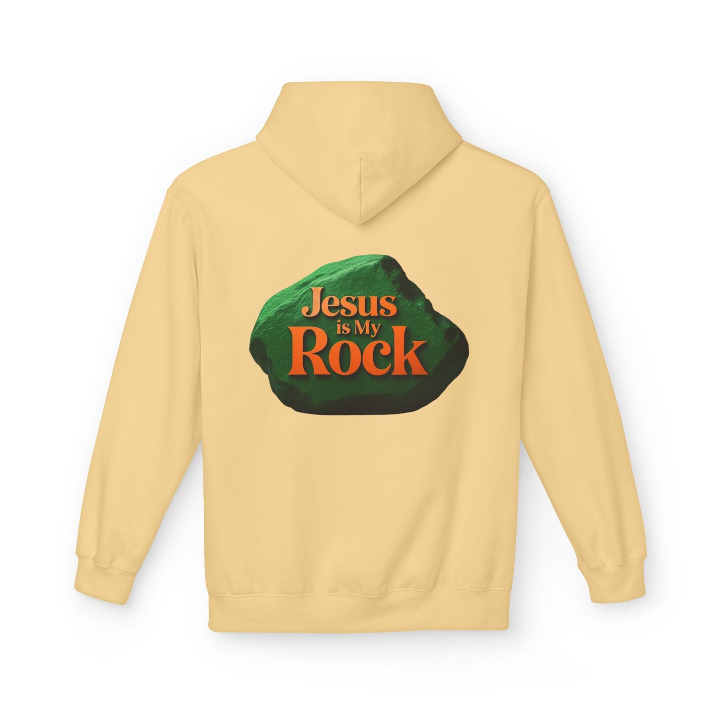 Jesus is My Rock Unisex Fleece Hoodie - Inspirational Comfort for All