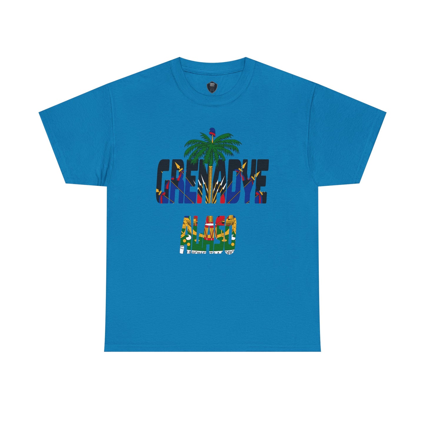 "Grenadye Alaso" Haitian Flag Emblem Print Graphic Tee, Casual Summer Shirt, Unisex T-Shirt, Beach Wear, Vacation Essentials