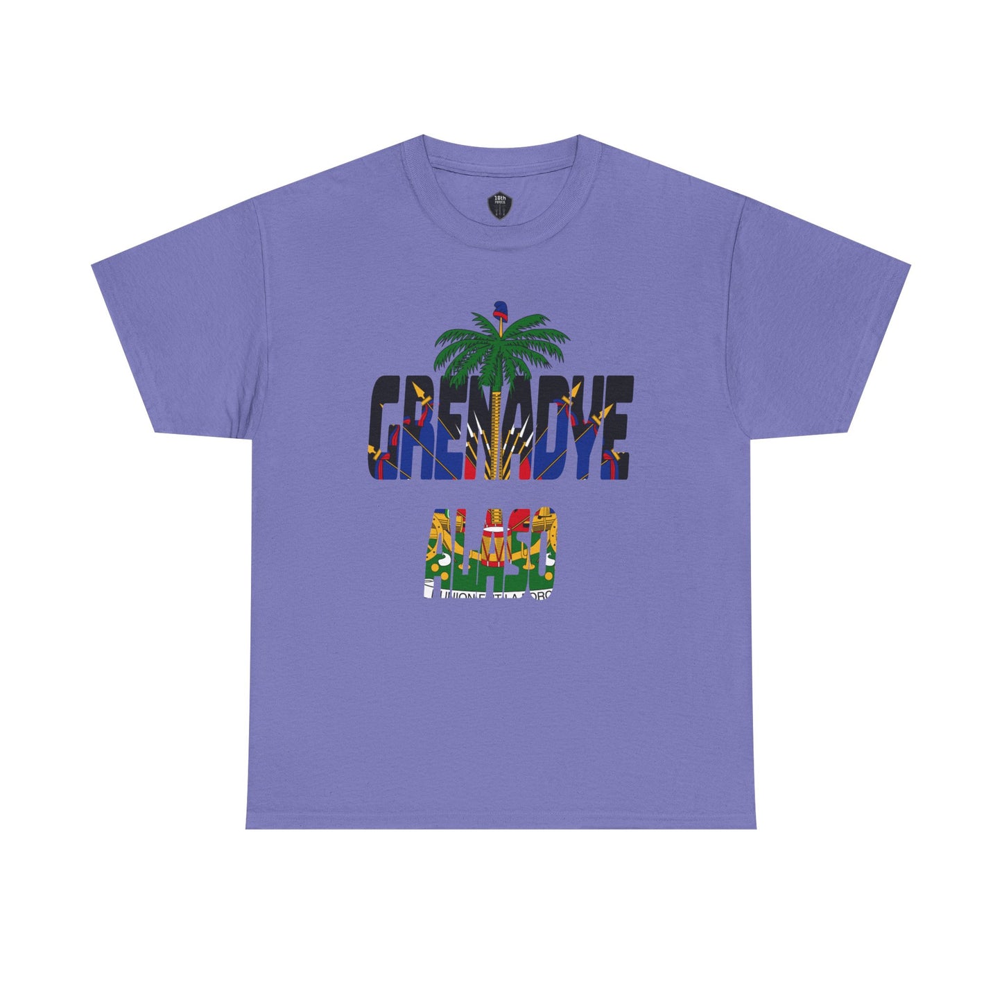 "Grenadye Alaso" Haitian Flag Emblem Print Graphic Tee, Casual Summer Shirt, Unisex T-Shirt, Beach Wear, Vacation Essentials