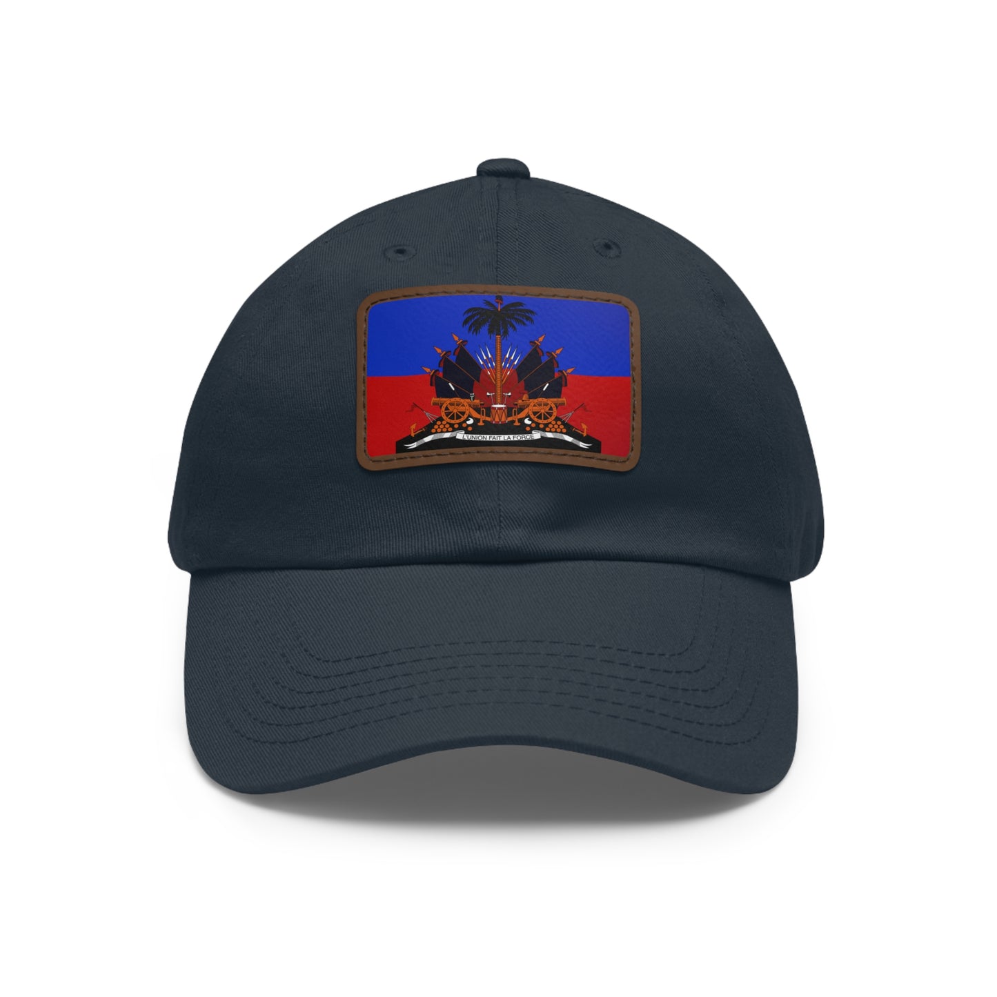 Haitian Flag Dad Hat with Leather Patch - Casual Style for Everyday Wear