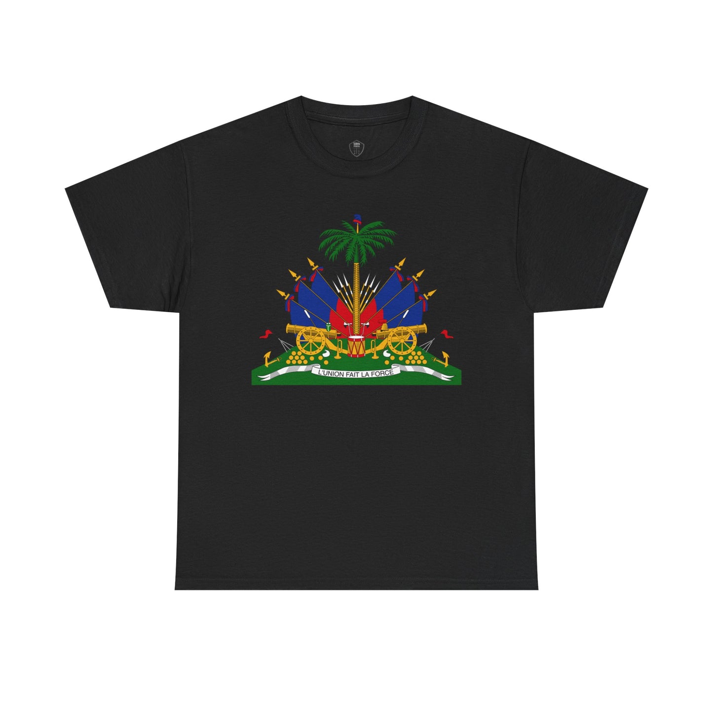 Haiti Coat of Arms Cotton Tee - Haitian Flag Design, Gifts for Heritage Lovers, Casual Wear,  Unisex Tee