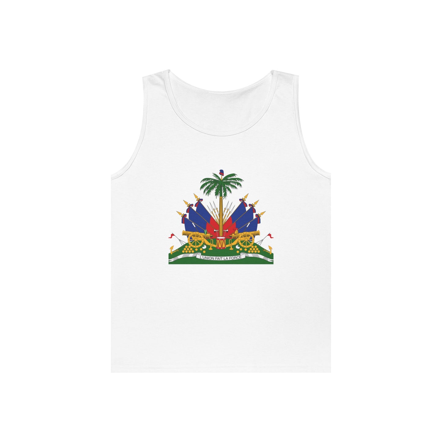 Haitian Pride Tank Top - Unisex Heavy Cotton, Beachwear, Summer Style, Festival Shirt, Gift for Him/Her, Cultural Apparel