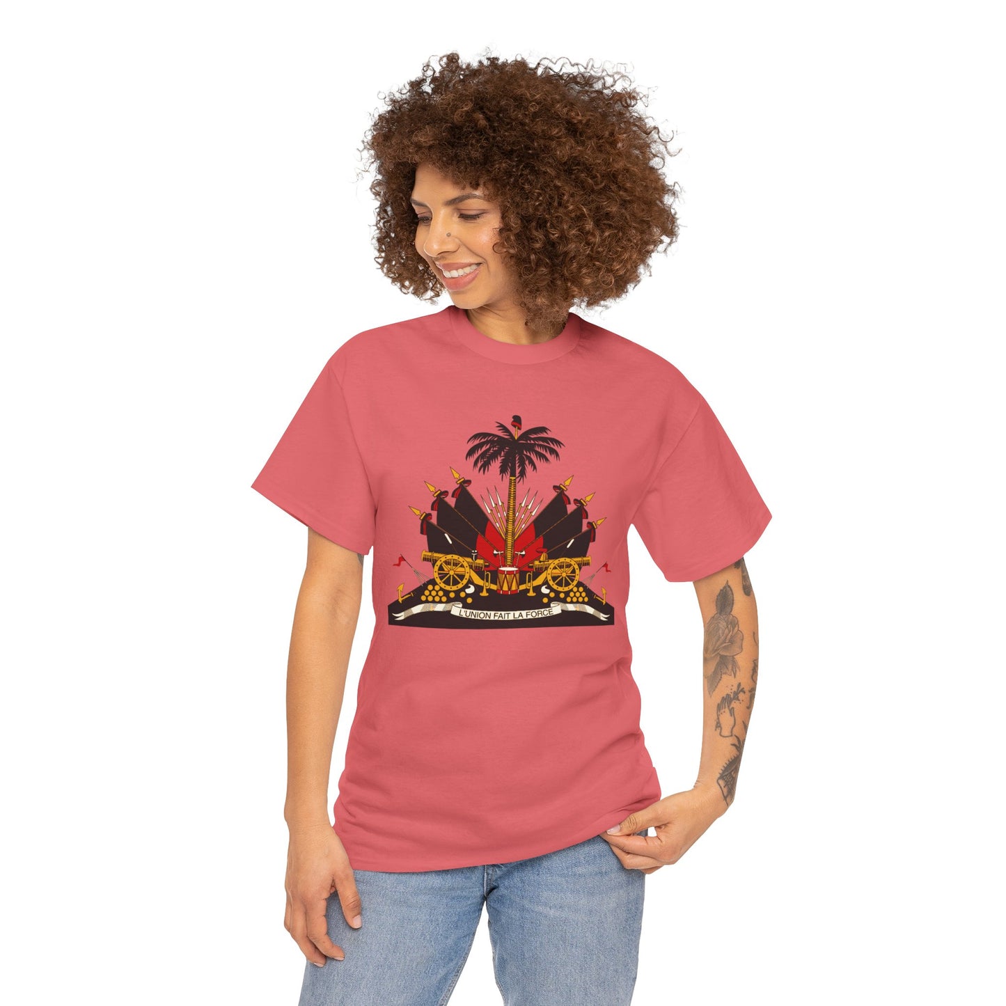 Haiti Coat of Arms Unisex Tee - Celebrate Culture, Music Festivals, Travel Apparel, Gift for Him/Her, Black History Month