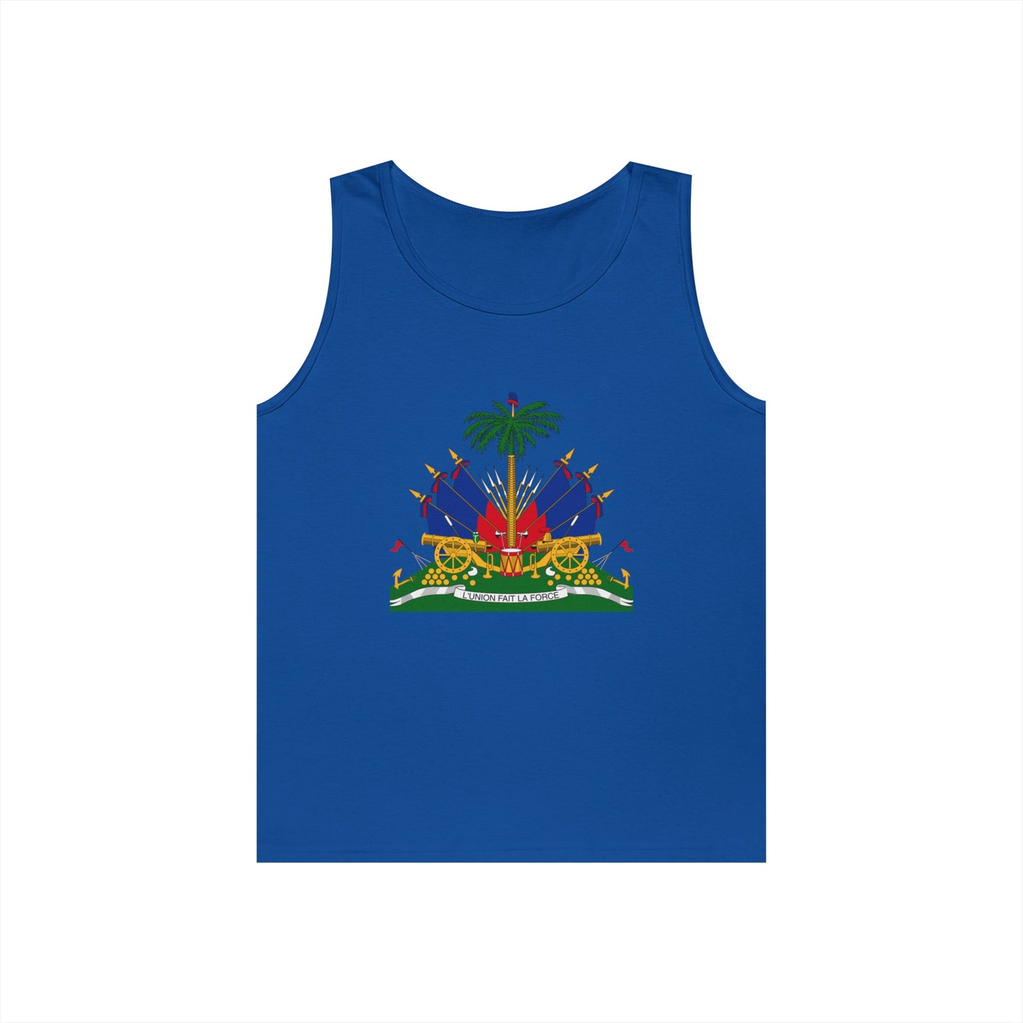 Haitian Pride Tank Top - Unisex Heavy Cotton, Beachwear, Summer Style, Festival Shirt, Gift for Him/Her, Cultural Apparel