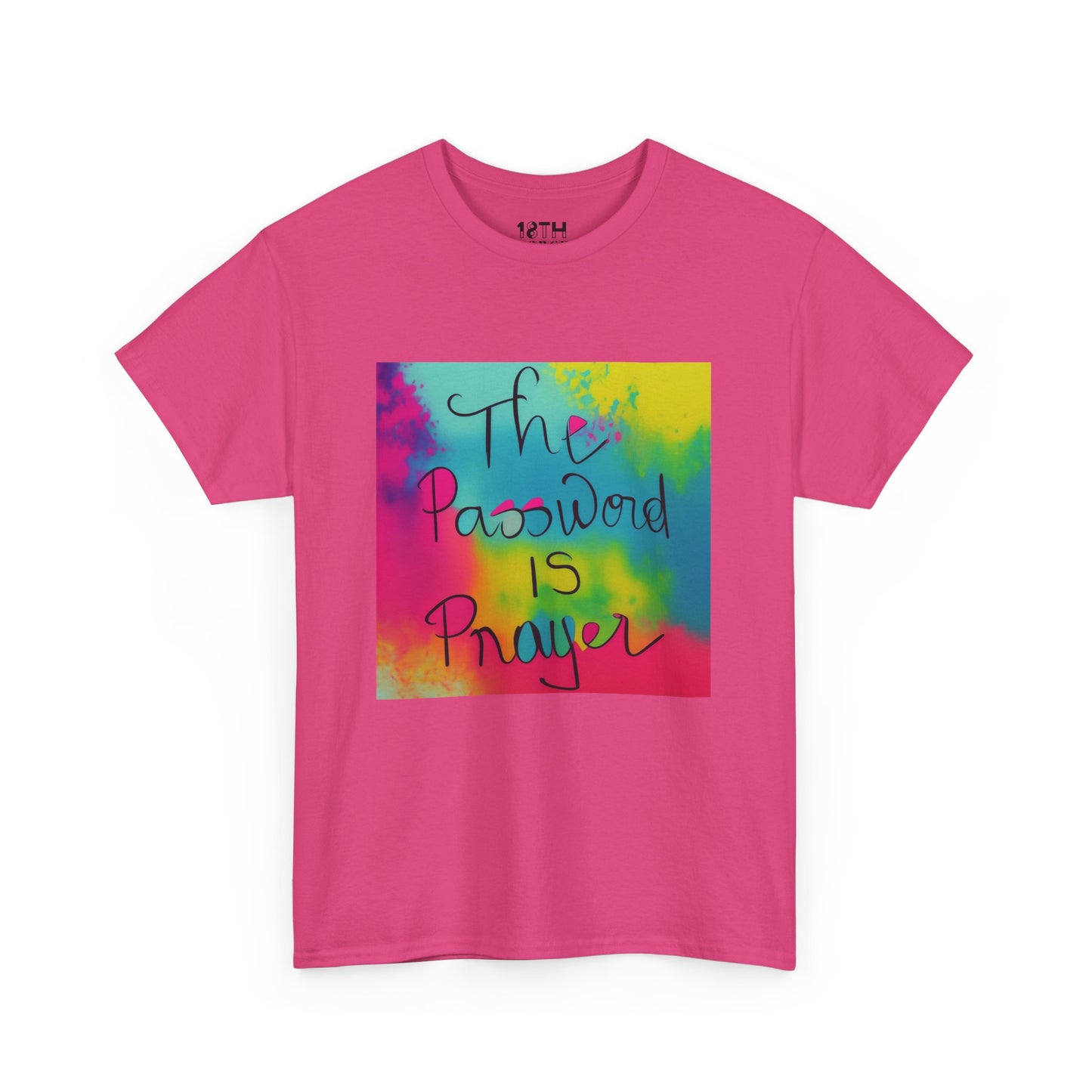 The Password is Prayer Unisex Heavy Cotton Tee | Vibrant Inspirational T-Shirt for Daily Motivation