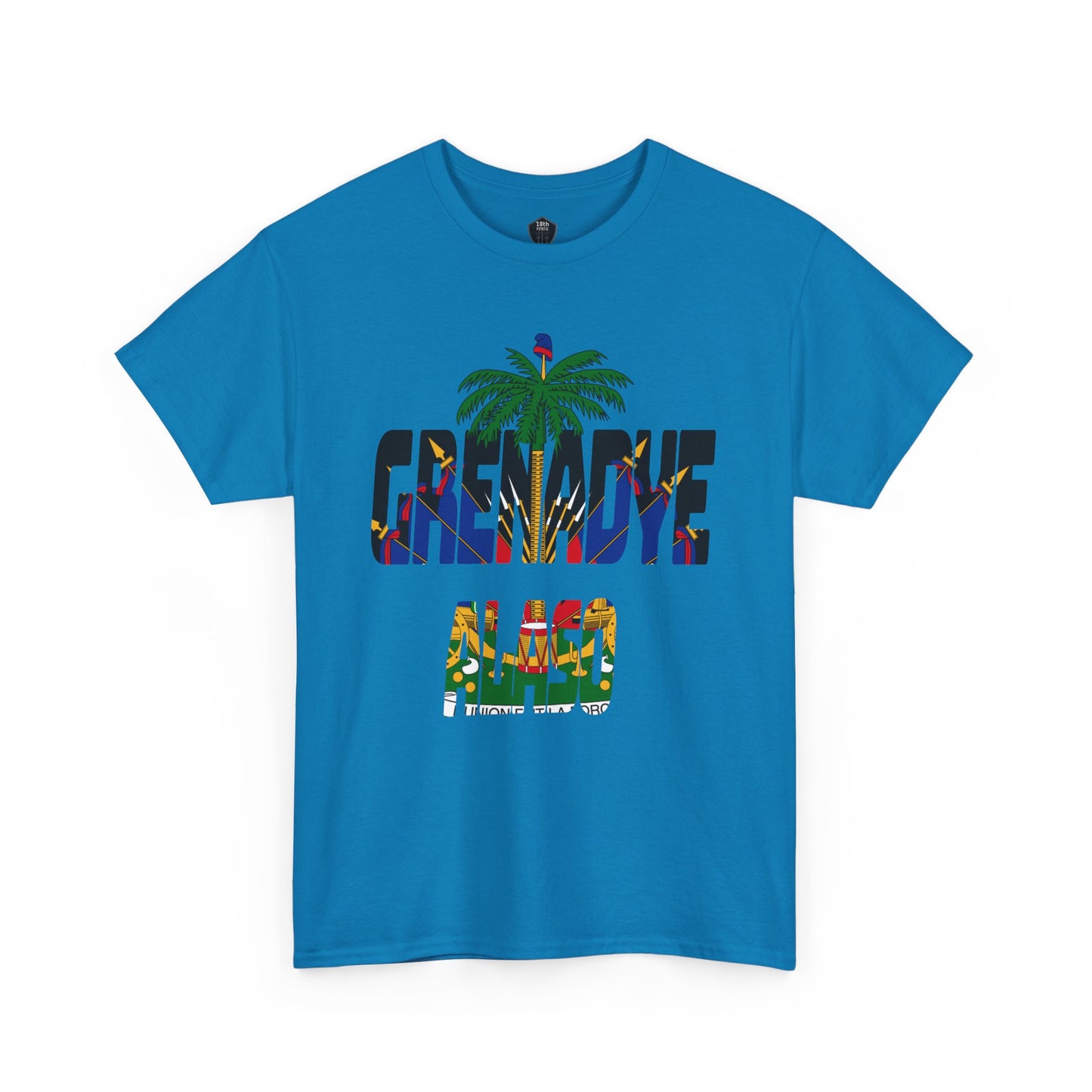 "Grenadye Alaso" Haitian Flag Emblem Print Graphic Tee, Casual Summer Shirt, Unisex T-Shirt, Beach Wear, Vacation Essentials