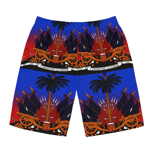 Men's Board Shorts - Haitian Flag Design