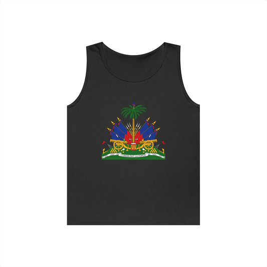 Haitian Pride Tank Top - Unisex Heavy Cotton, Beachwear, Summer Style, Festival Shirt, Gift for Him/Her, Cultural Apparel