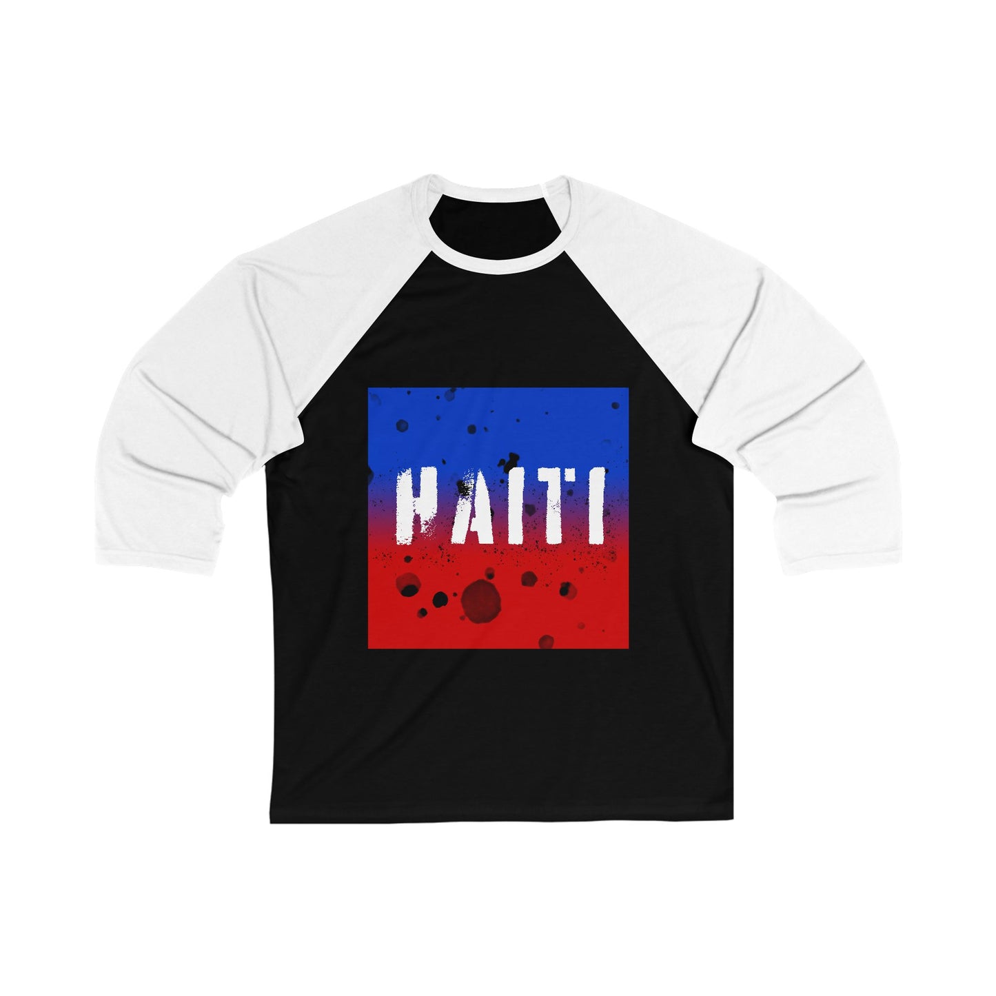 Haiti Pride Unisex 3/4 Sleeve Baseball Tee - Celebrate Culture in Style