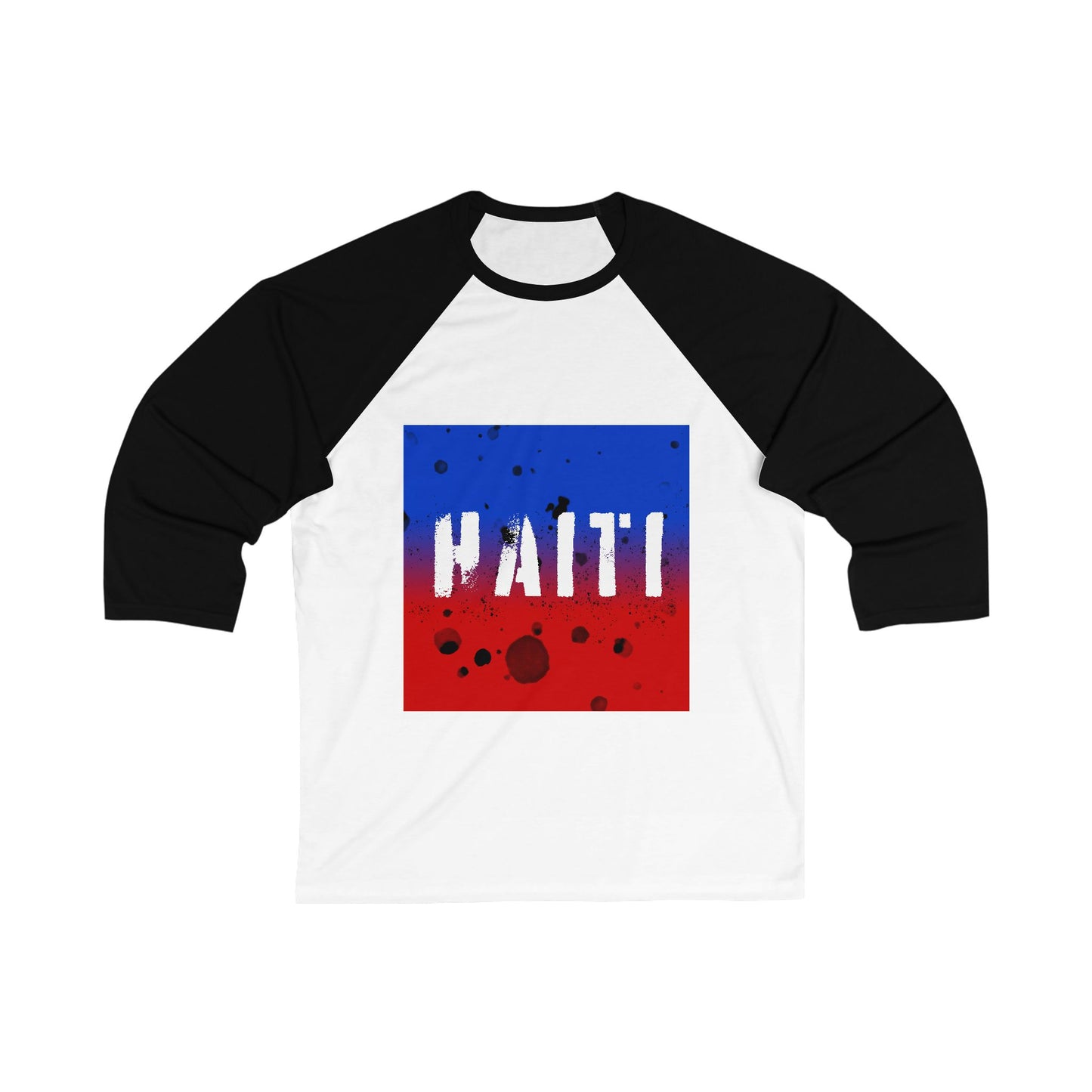 Haiti Pride Unisex 3/4 Sleeve Baseball Tee - Celebrate Culture in Style