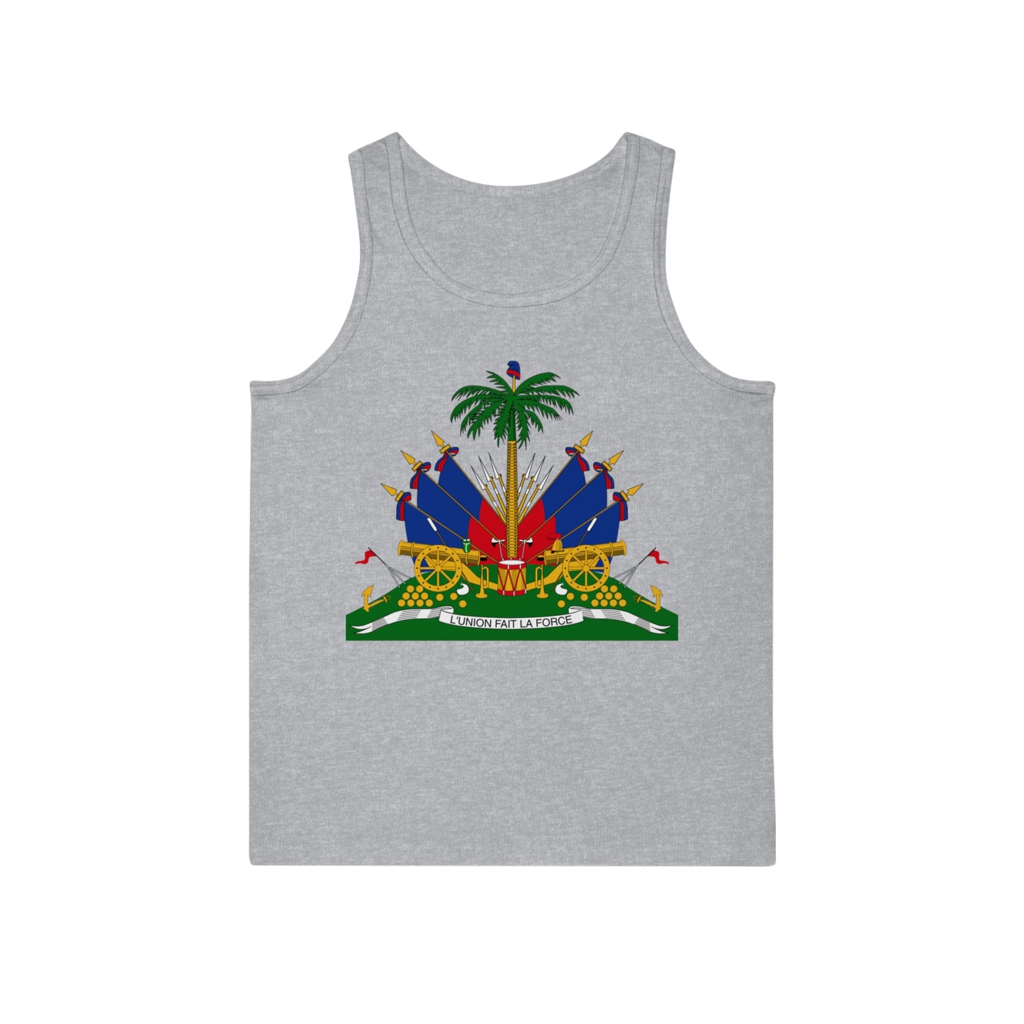 Haiti Coat of Arms Tank Top - Haitian Flag Design - Perfect for Summer Celebrations