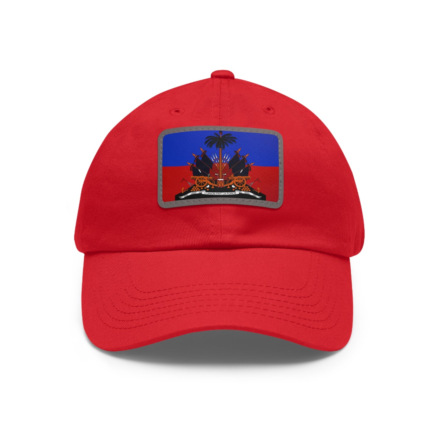 Haitian Flag Dad Hat with Leather Patch - Casual Style for Everyday Wear