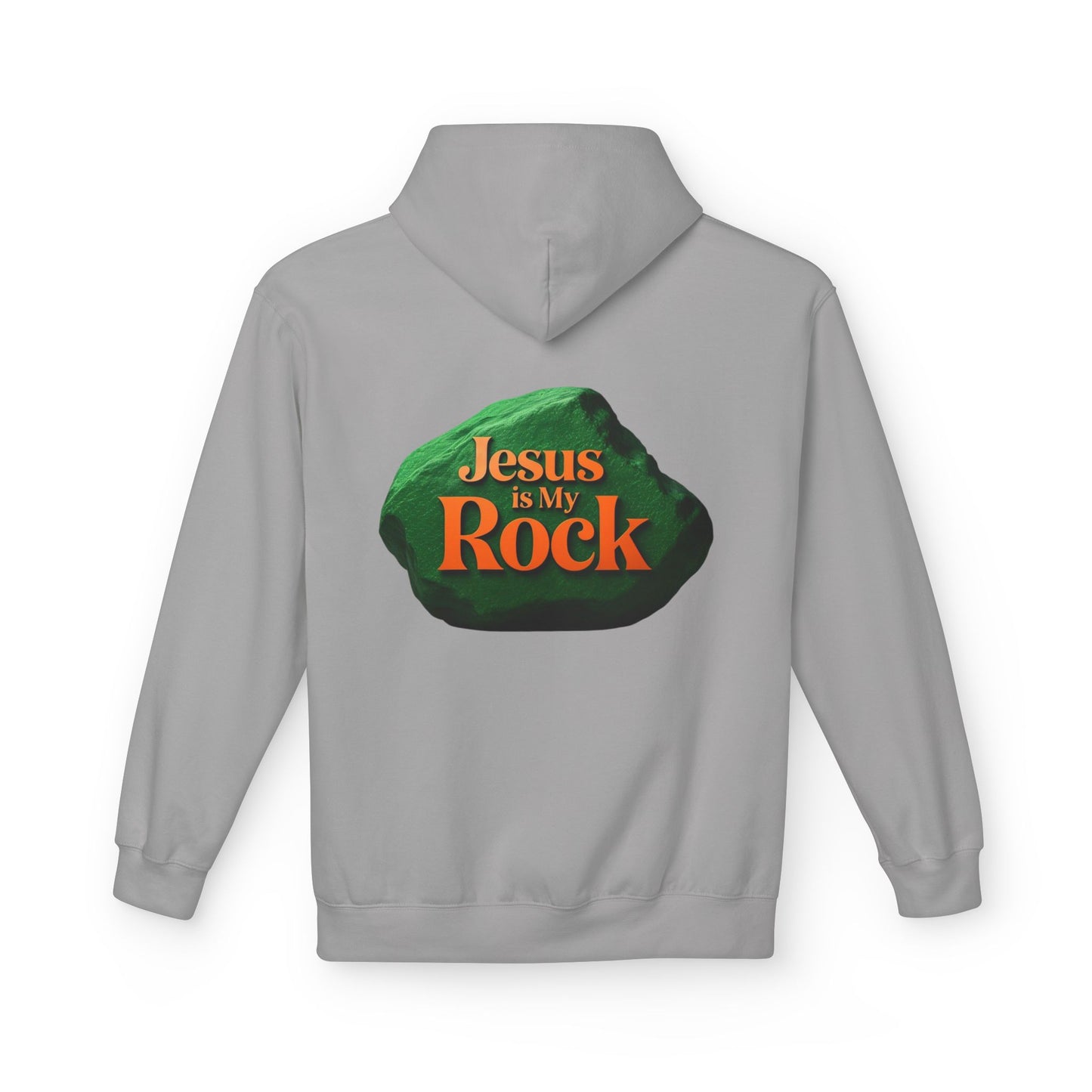 Jesus is My Rock Unisex Fleece Hoodie - Inspirational Comfort for All