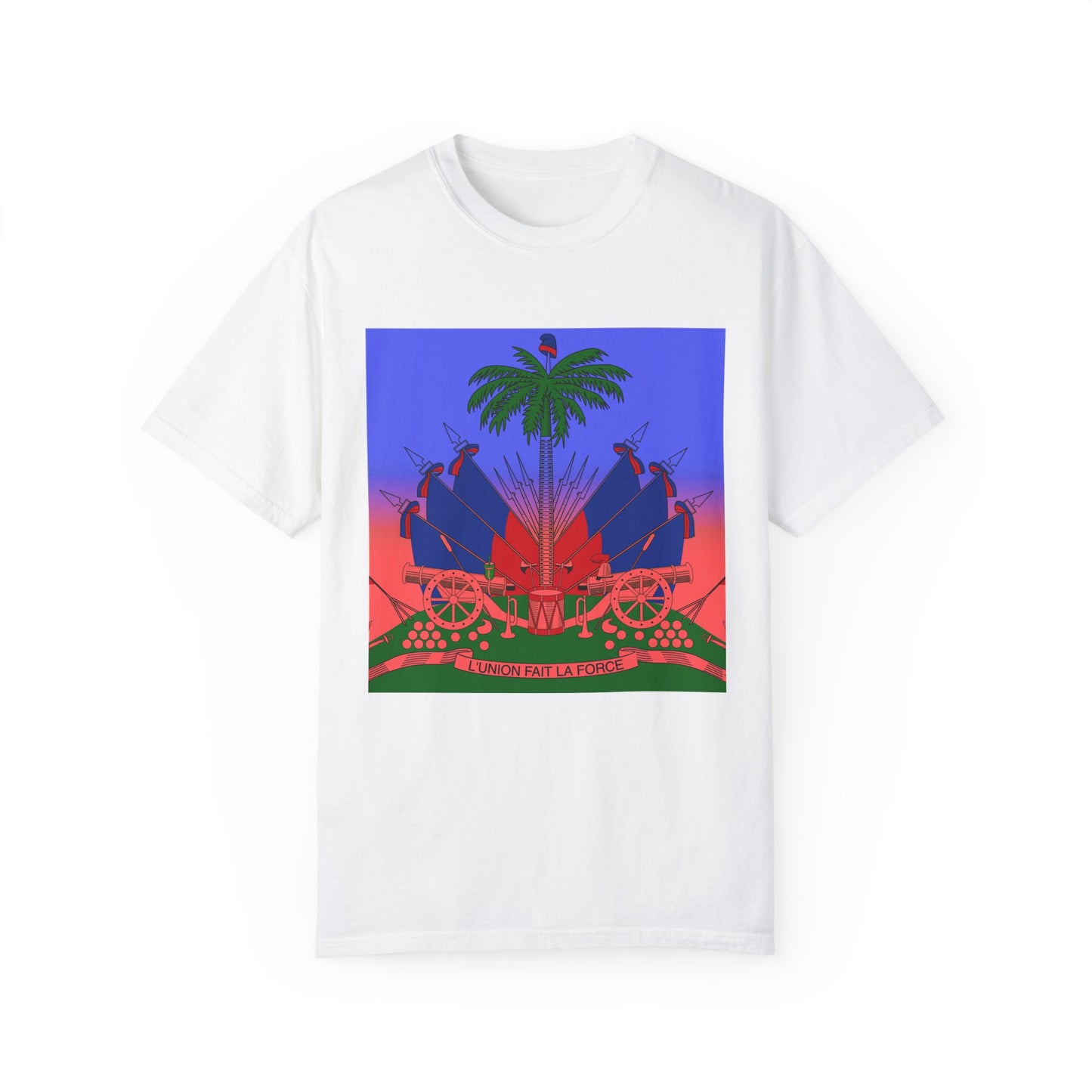 Haitian Pride Garment-Dyed T-Shirt | Vibrant Cultural Art