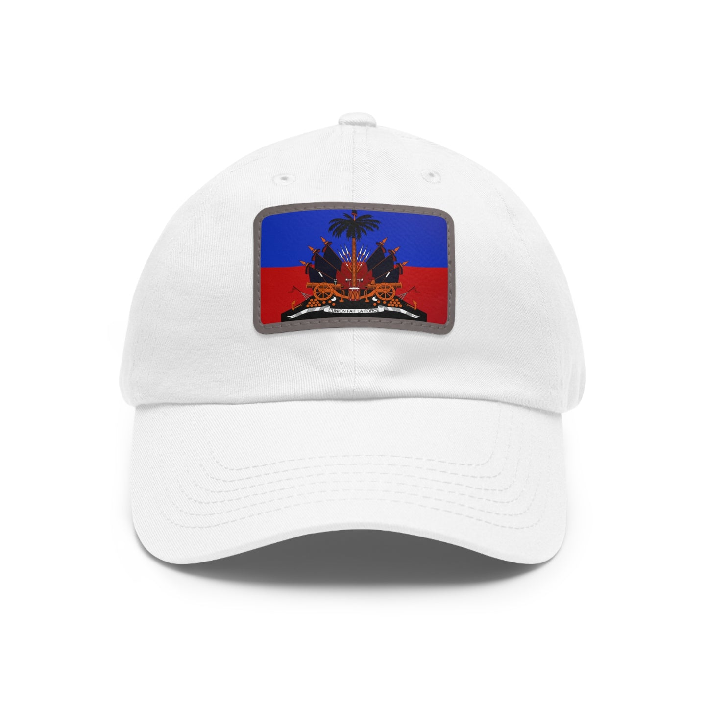 Haitian Flag Dad Hat with Leather Patch - Casual Style for Everyday Wear