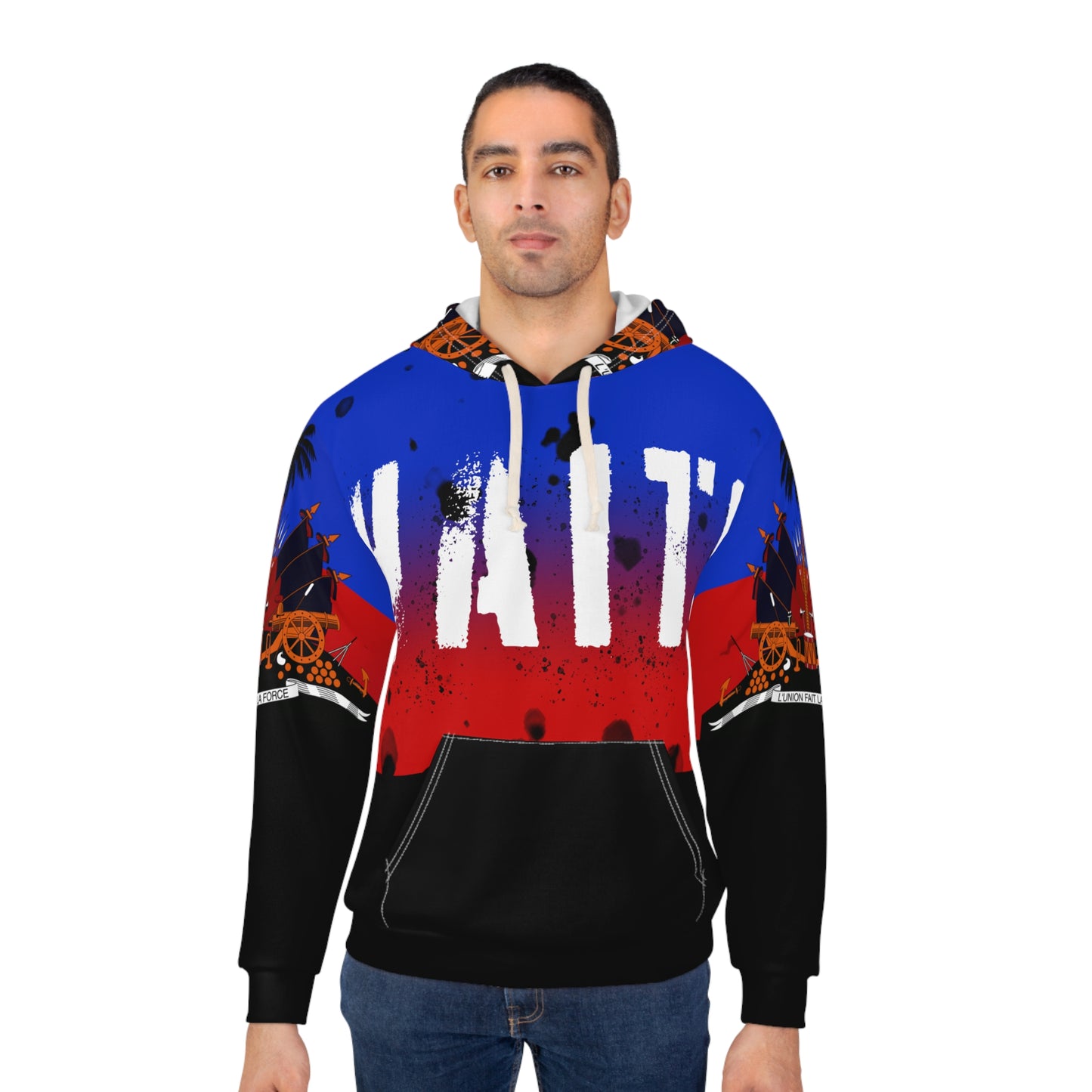 Vibrant Haiti Unisex Pullover Hoodie - Celebrate Culture and Pride