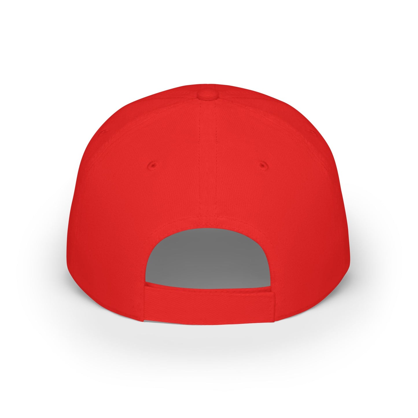 Patriotic Red Low Profile Baseball Cap with Haitian Flag