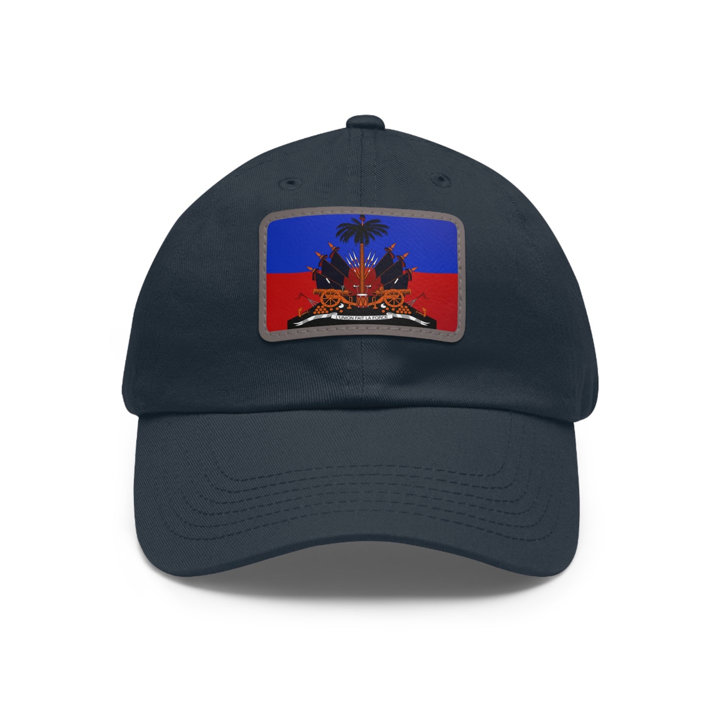 Haitian Flag Dad Hat with Leather Patch - Casual Style for Everyday Wear