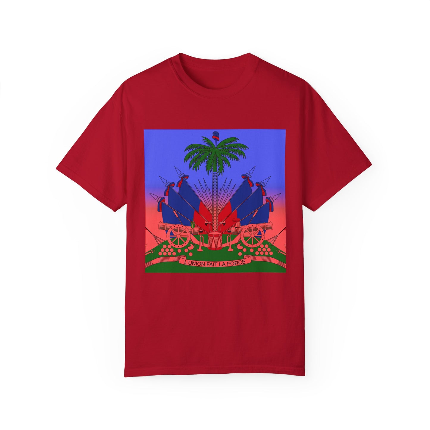 Haitian Pride Garment-Dyed T-Shirt | Vibrant Cultural Art