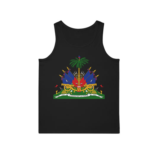 Haiti Coat of Arms Tank Top - Haitian Flag Design - Perfect for Summer Celebrations