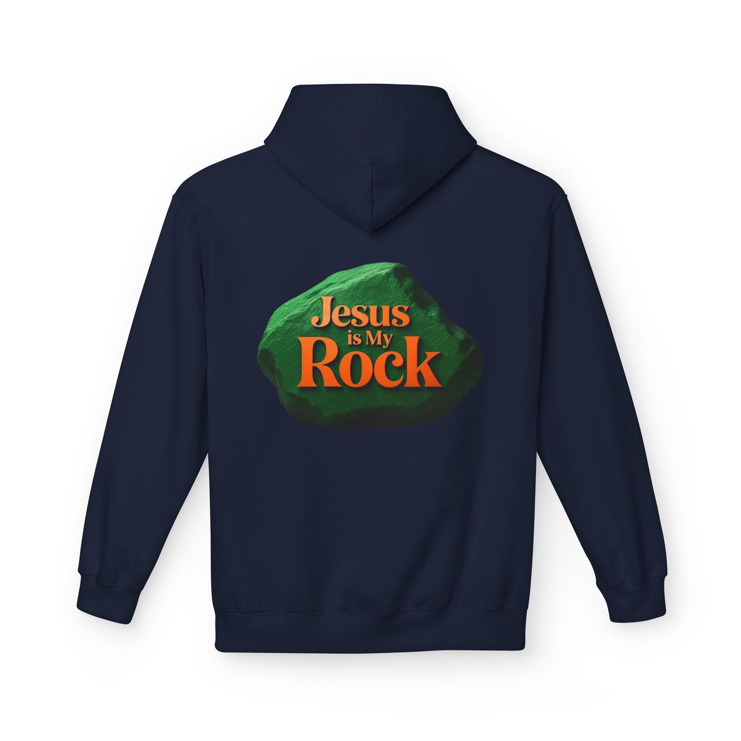 Jesus is My Rock Unisex Fleece Hoodie - Inspirational Comfort for All