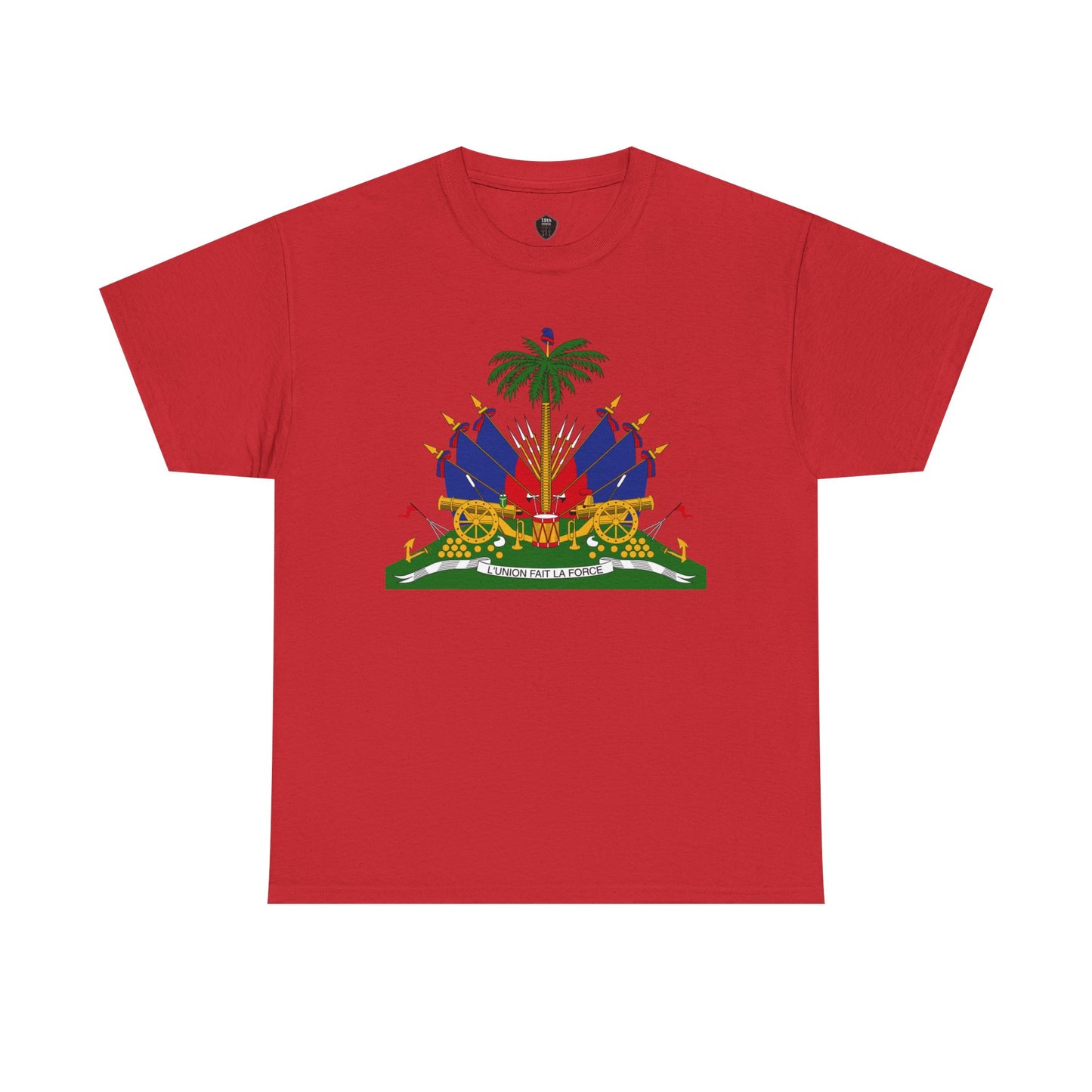 Haiti Coat of Arms Cotton Tee - Haitian Flag Design, Gifts for Heritage Lovers, Casual Wear,  Unisex Tee