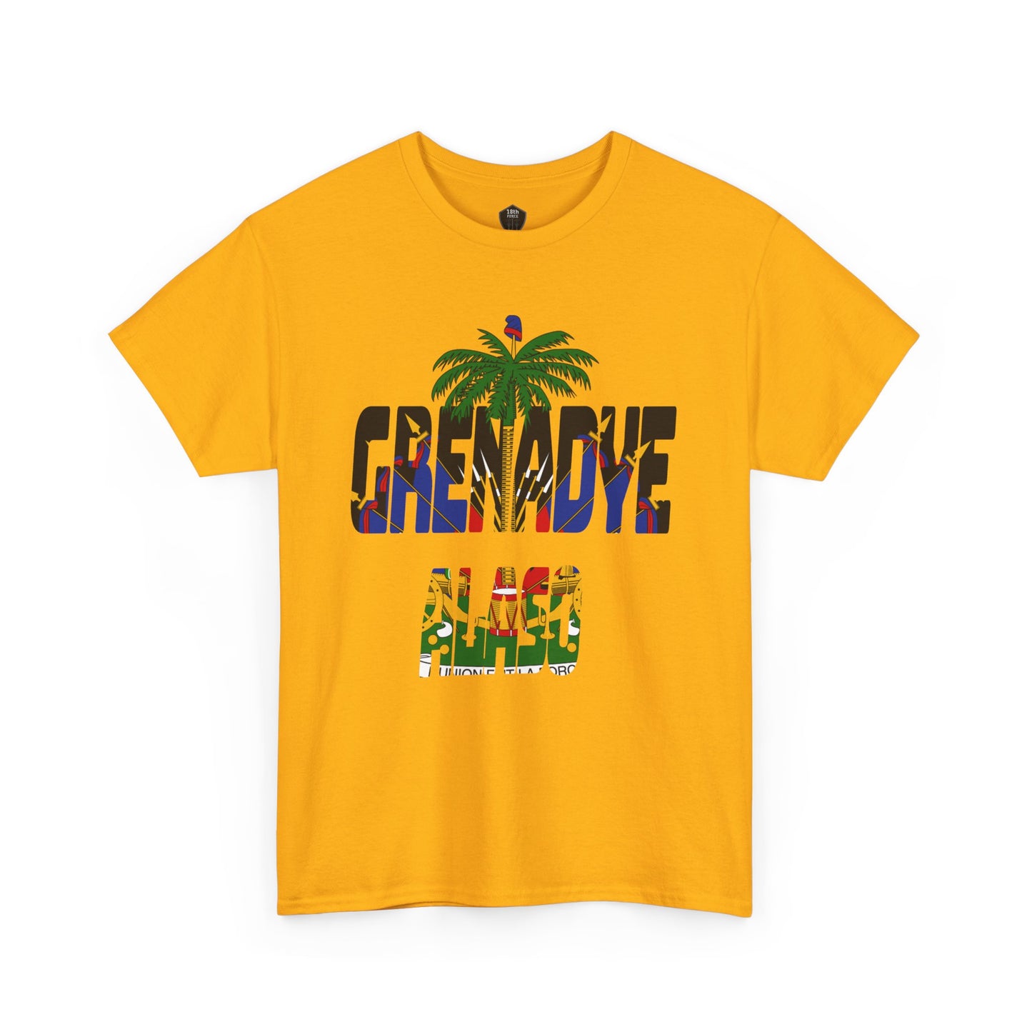 "Grenadye Alaso" Haitian Flag Emblem Print Graphic Tee, Casual Summer Shirt, Unisex T-Shirt, Beach Wear, Vacation Essentials