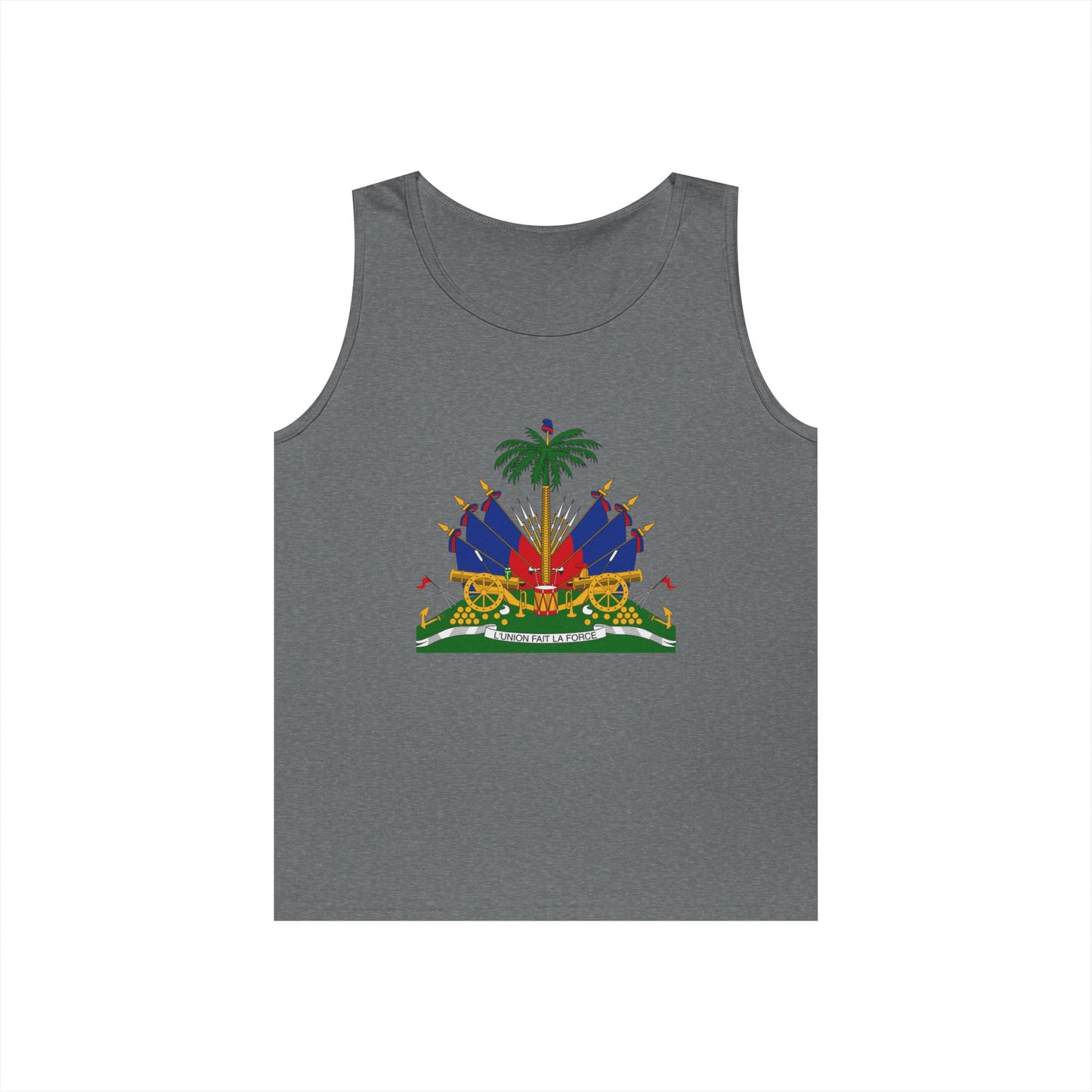 Haitian Pride Tank Top - Unisex Heavy Cotton, Beachwear, Summer Style, Festival Shirt, Gift for Him/Her, Cultural Apparel