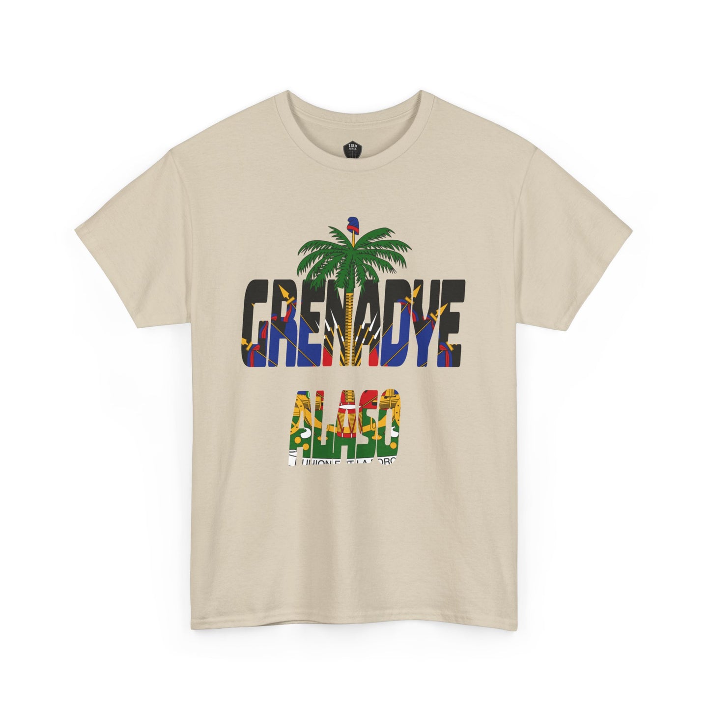 "Grenadye Alaso" Haitian Flag Emblem Print Graphic Tee, Casual Summer Shirt, Unisex T-Shirt, Beach Wear, Vacation Essentials