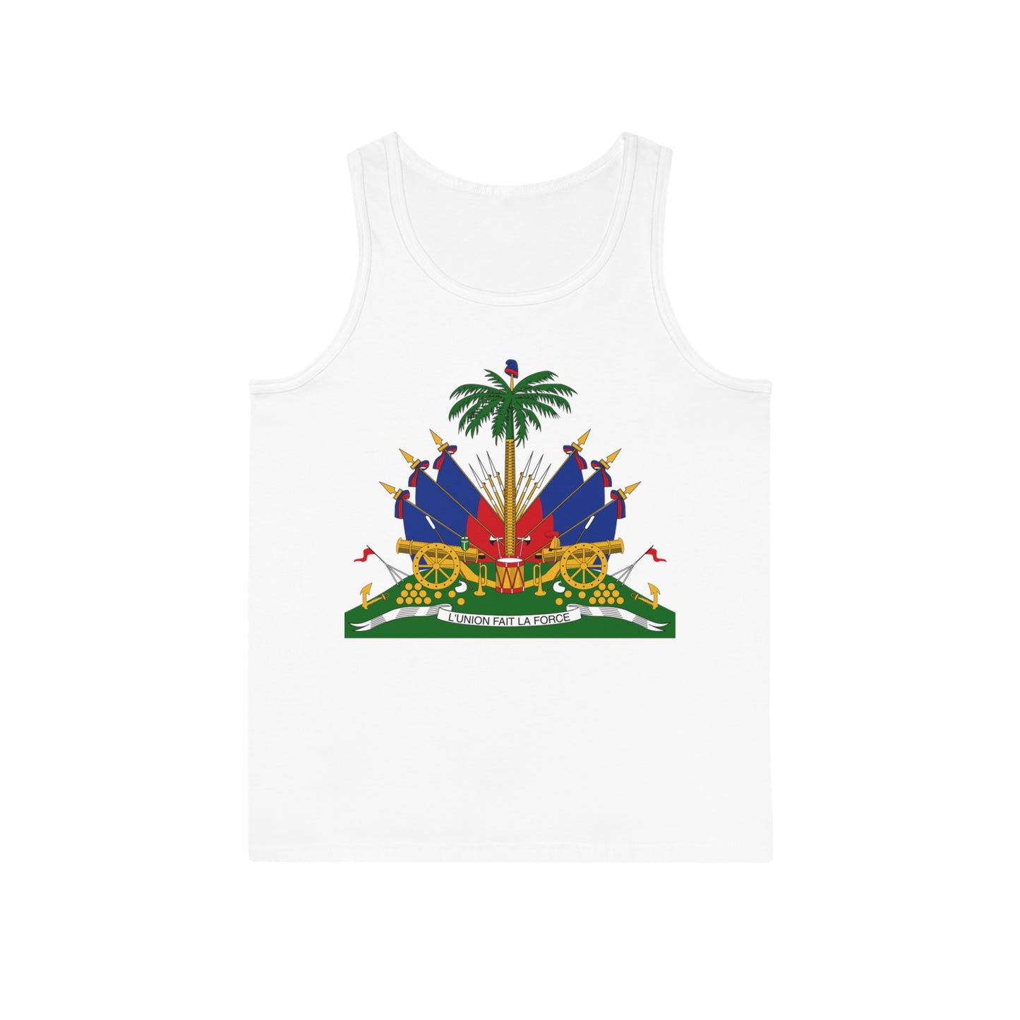 Haiti Coat of Arms Tank Top - Haitian Flag Design - Perfect for Summer Celebrations