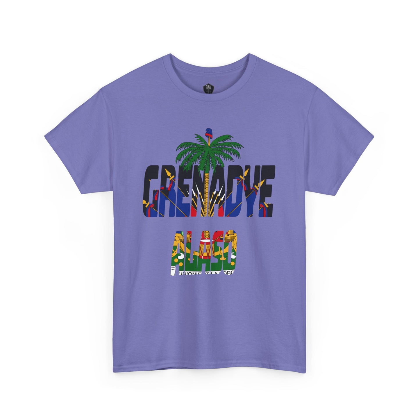 "Grenadye Alaso" Haitian Flag Emblem Print Graphic Tee, Casual Summer Shirt, Unisex T-Shirt, Beach Wear, Vacation Essentials