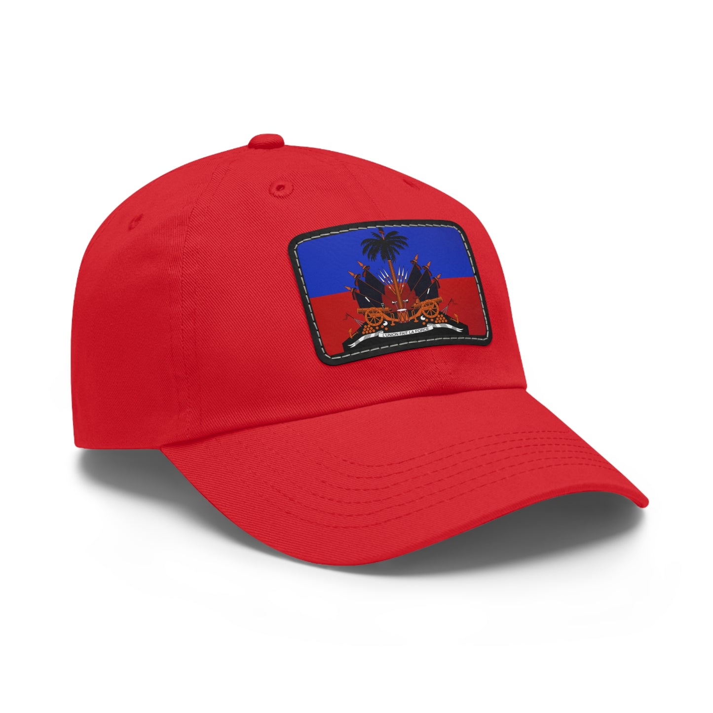 Haitian Flag Dad Hat with Leather Patch - Casual Style for Everyday Wear