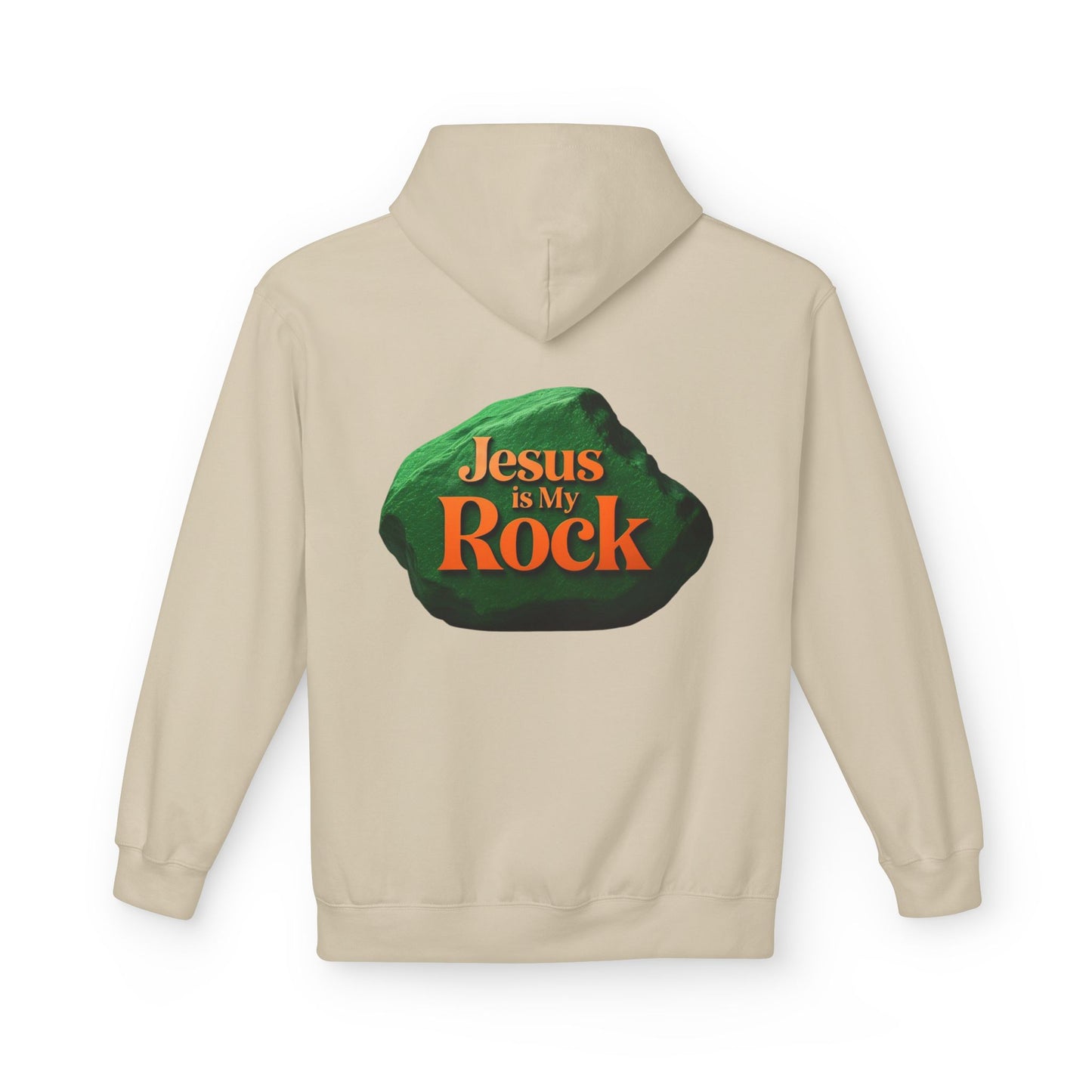 Jesus is My Rock Unisex Fleece Hoodie - Inspirational Comfort for All