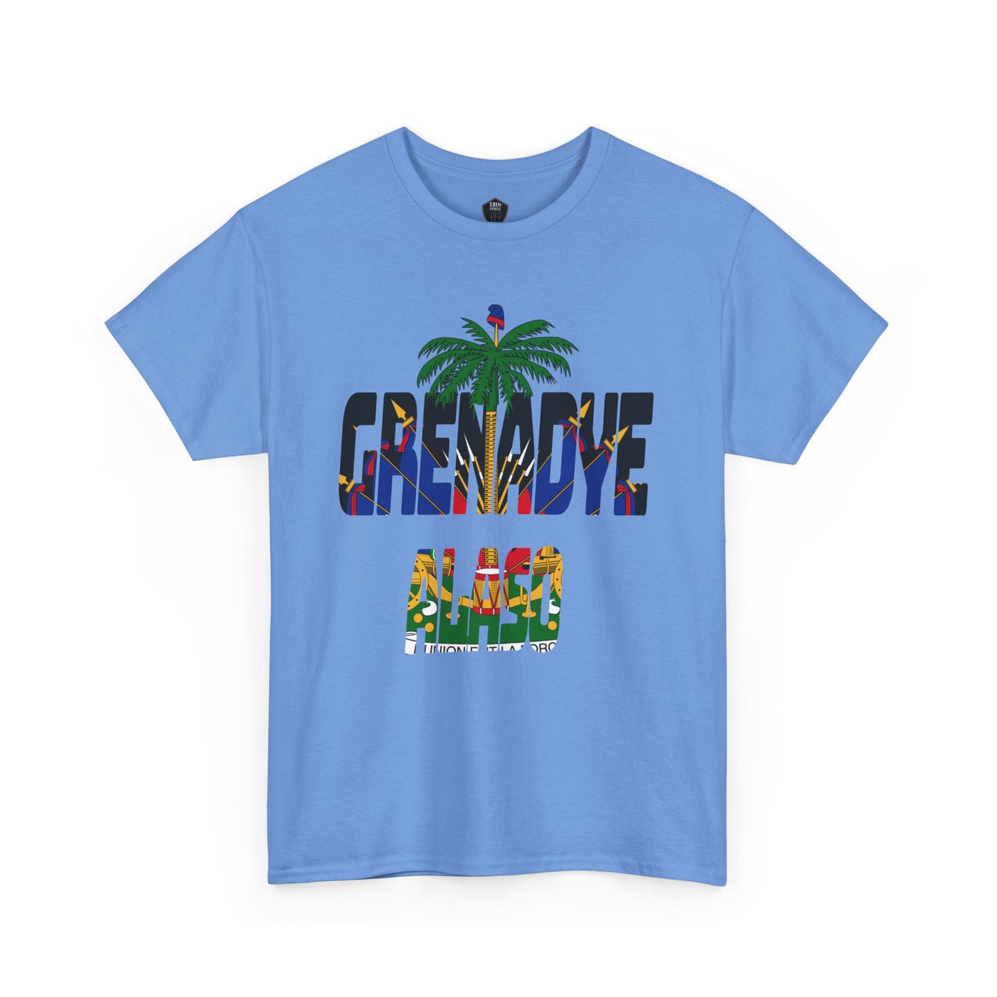 "Grenadye Alaso" Haitian Flag Emblem Print Graphic Tee, Casual Summer Shirt, Unisex T-Shirt, Beach Wear, Vacation Essentials