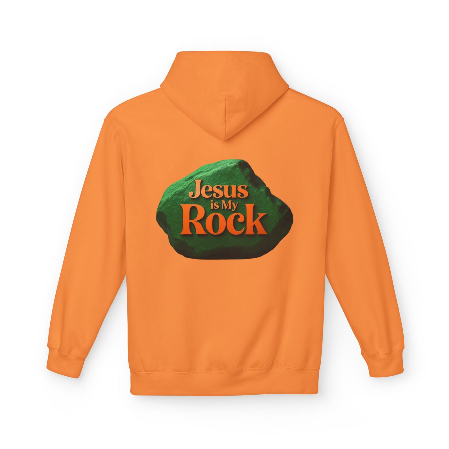 Jesus is My Rock Unisex Fleece Hoodie - Inspirational Comfort for All