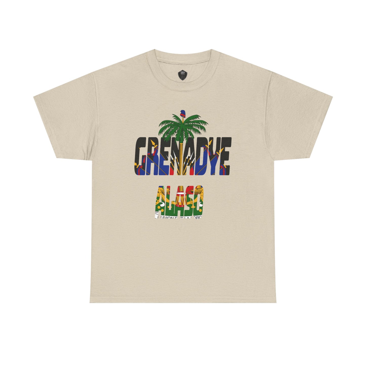"Grenadye Alaso" Haitian Flag Emblem Print Graphic Tee, Casual Summer Shirt, Unisex T-Shirt, Beach Wear, Vacation Essentials