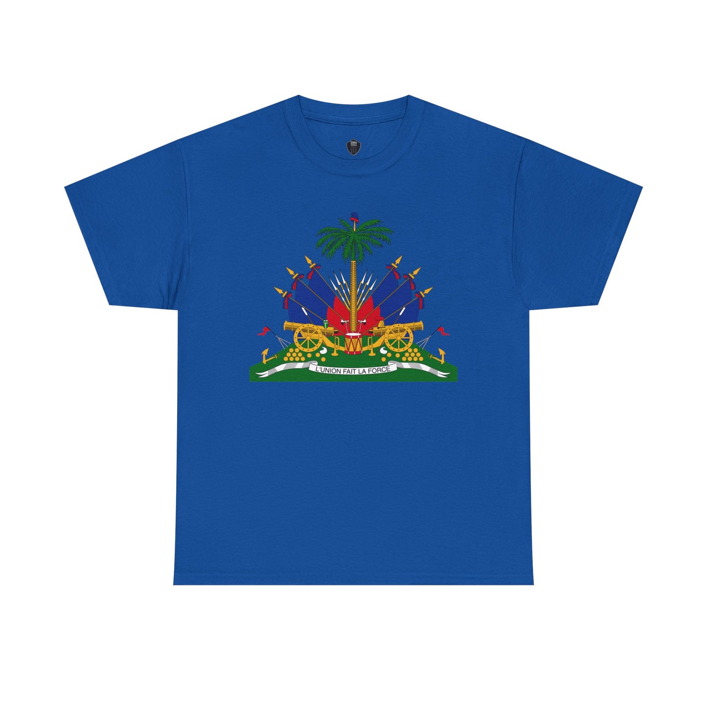 Haiti Coat of Arms Cotton Tee - Haitian Flag Design, Gifts for Heritage Lovers, Casual Wear,  Unisex Tee