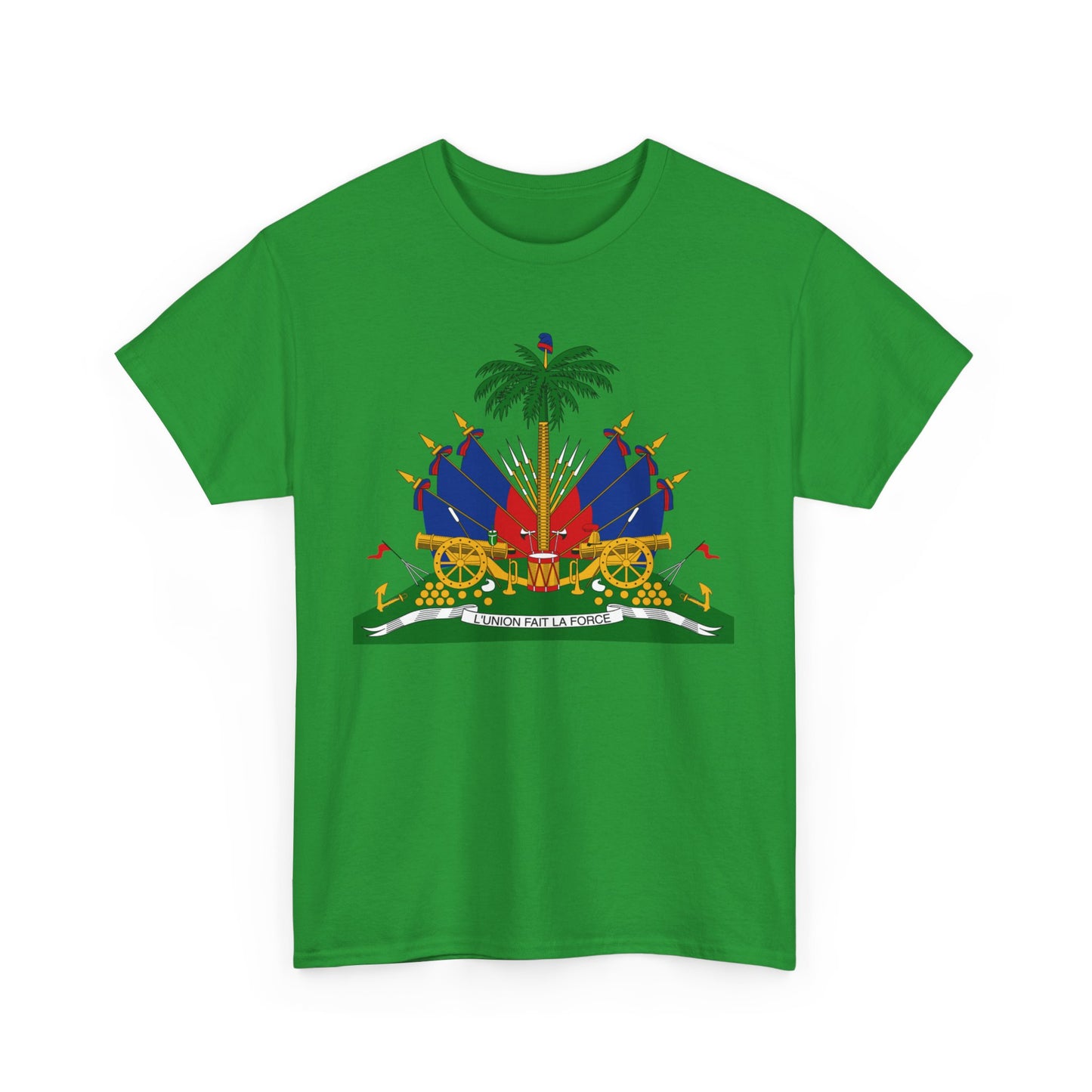 Haiti Coat of Arms Cotton Tee - Haitian Flag Design, Gifts for Heritage Lovers, Casual Wear,  Unisex Tee