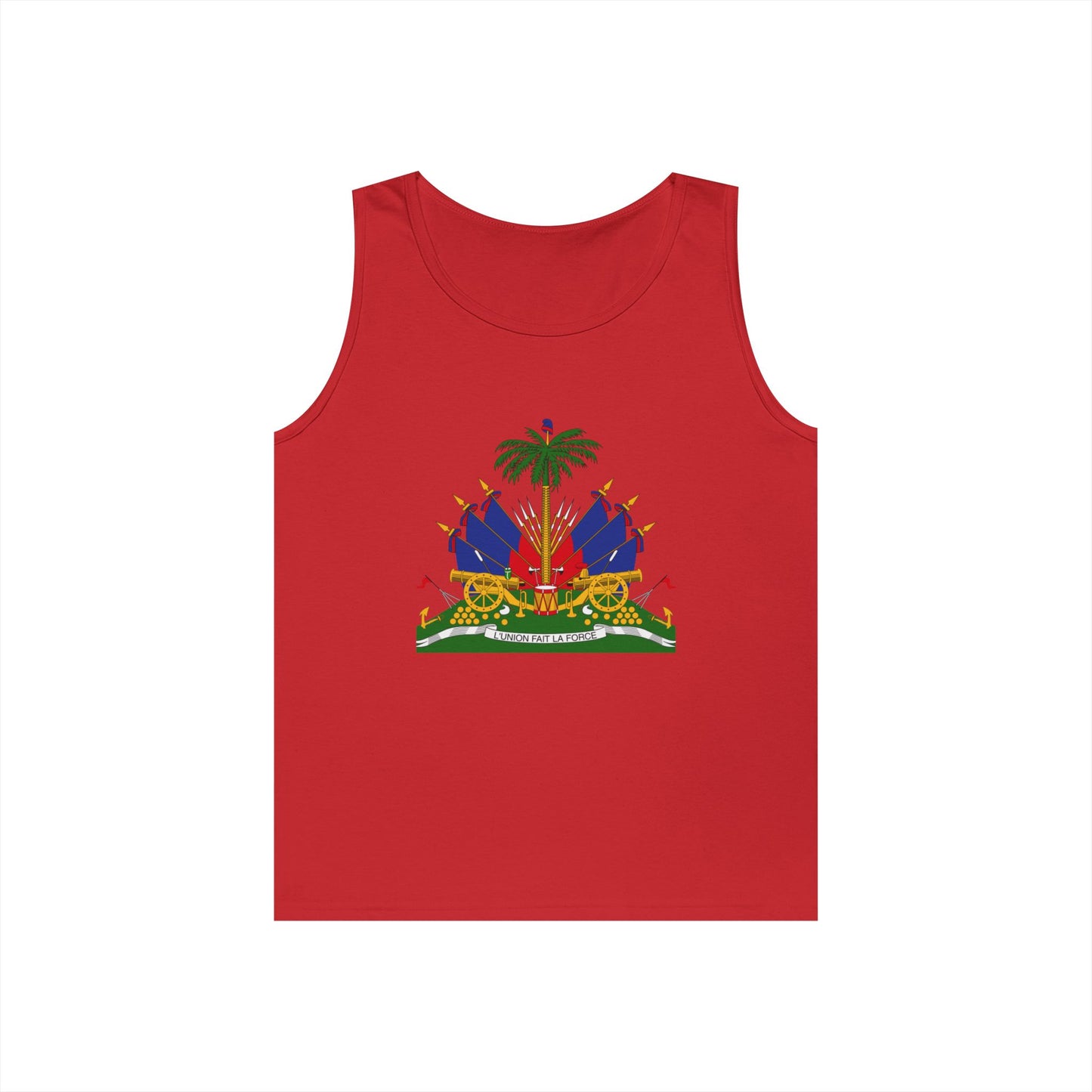 Haitian Pride Tank Top - Unisex Heavy Cotton, Beachwear, Summer Style, Festival Shirt, Gift for Him/Her, Cultural Apparel