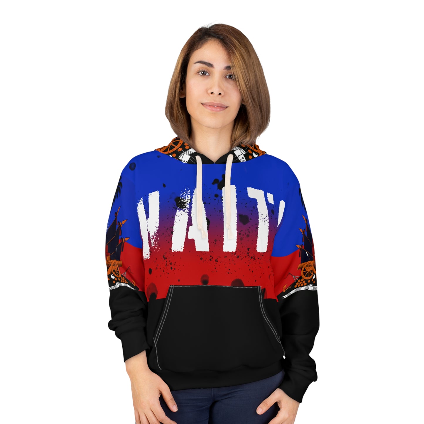 Vibrant Haiti Unisex Pullover Hoodie - Celebrate Culture and Pride